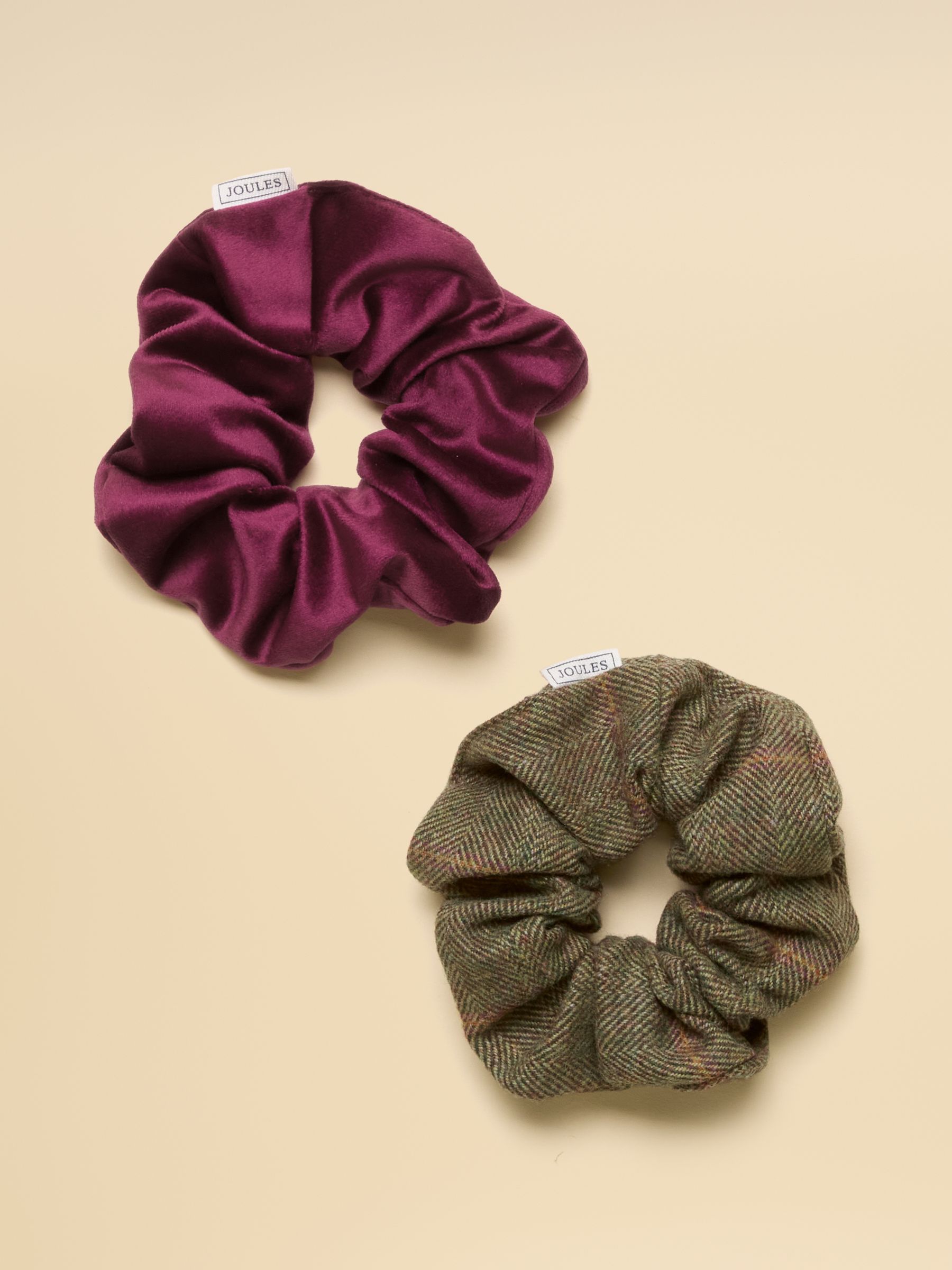 Annika Green & Pink 2 Pack Scrunchies - Image 1 of 2 Annika Green & Pink 2 Pack Scrunchies - Image 1 of 2