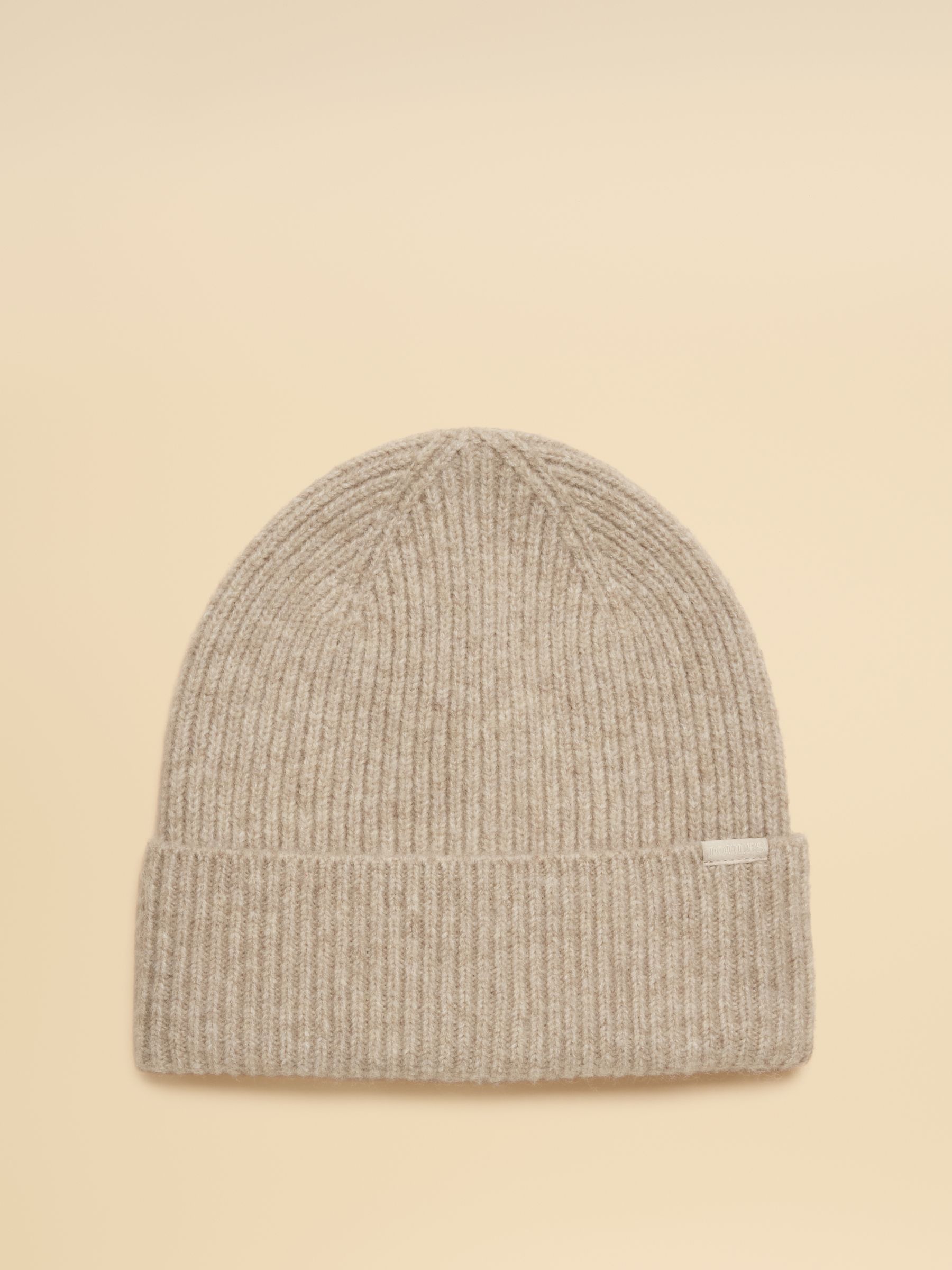 Fine Knit Oatmeal Beanie Hat - Image 4 of 6