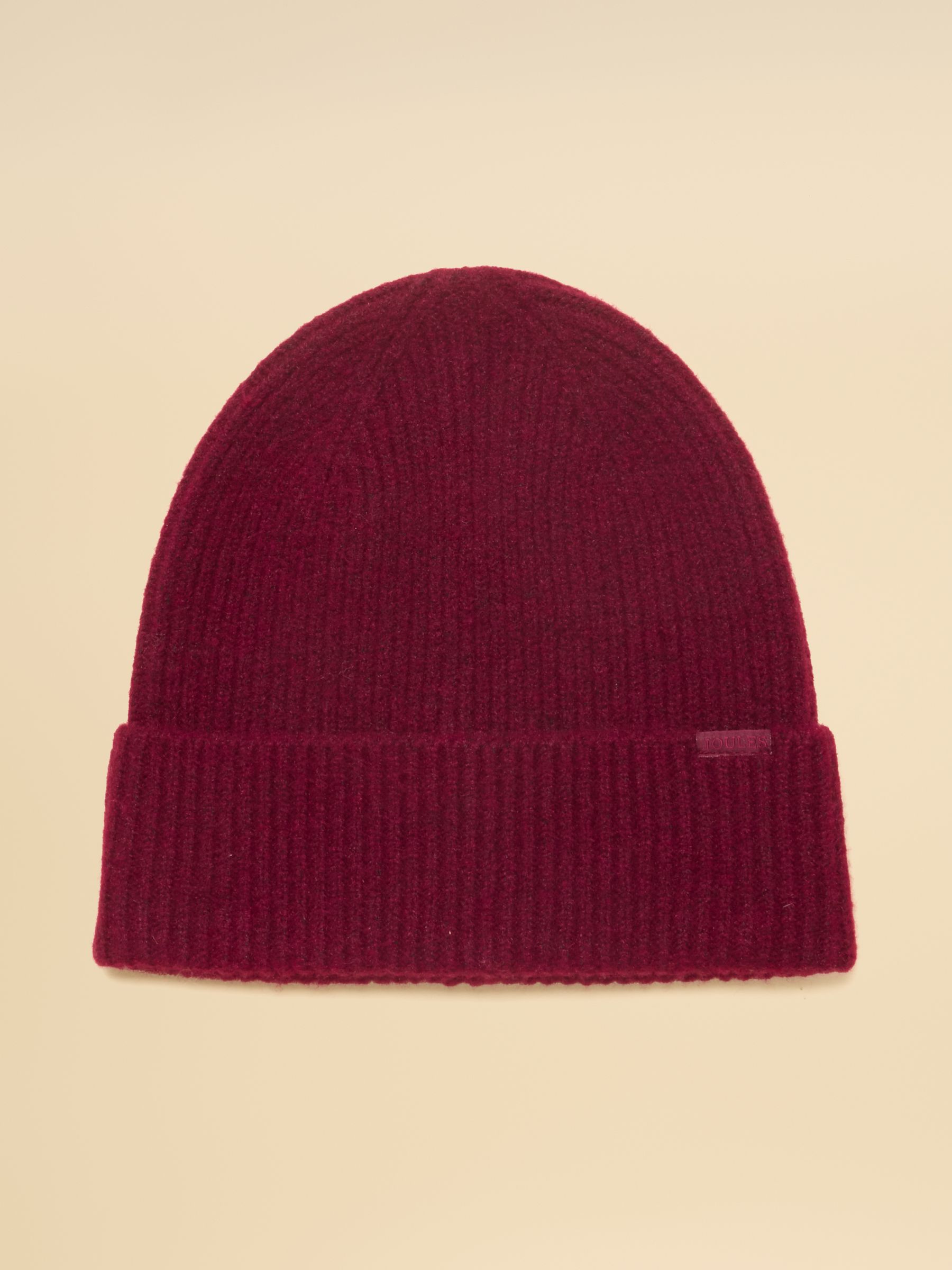 Fine Knit Berry Red Beanie Hat - Image 4 of 6