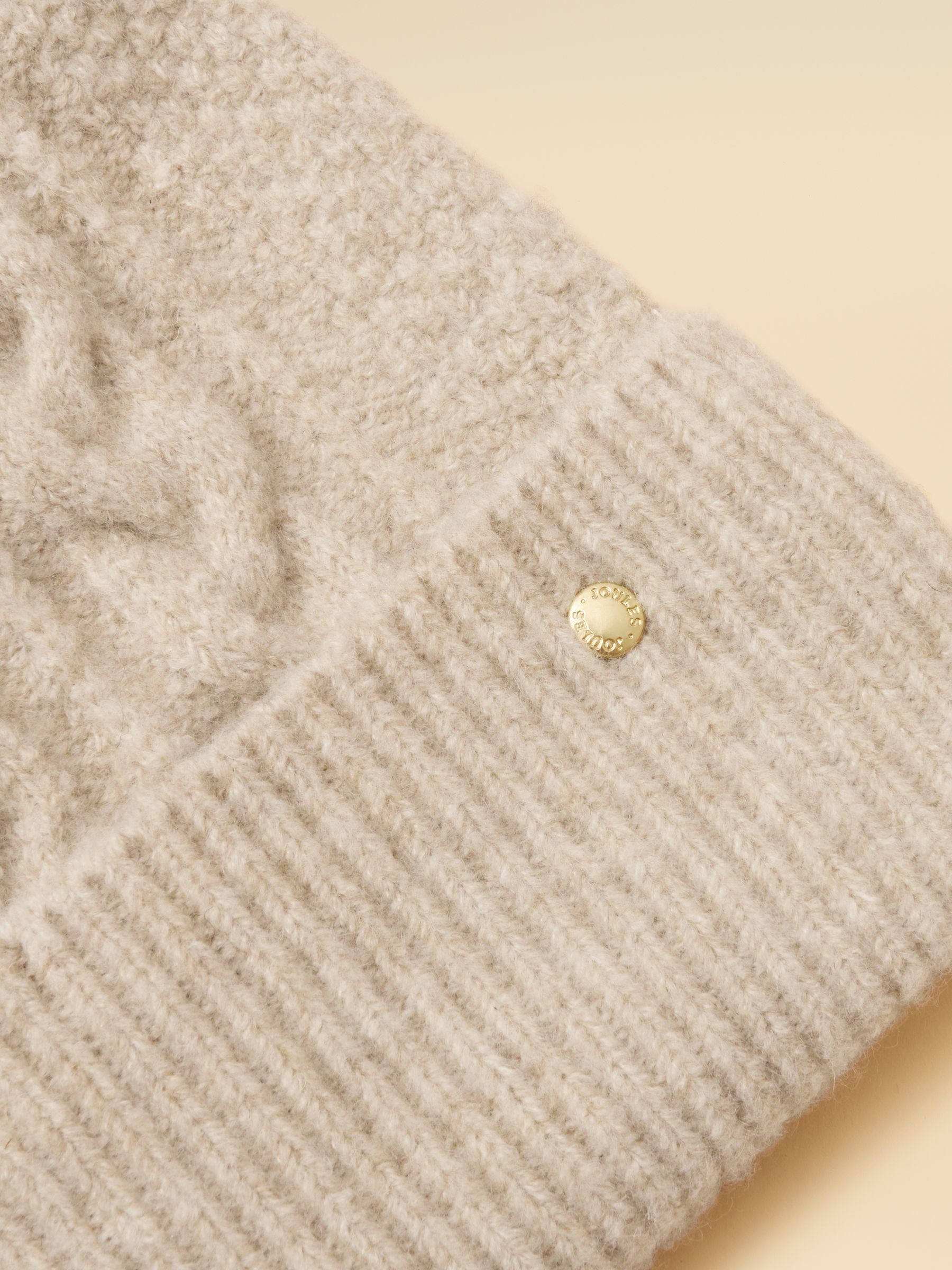 Cable Oatmeal Bobble Hat - Image 8 of 10