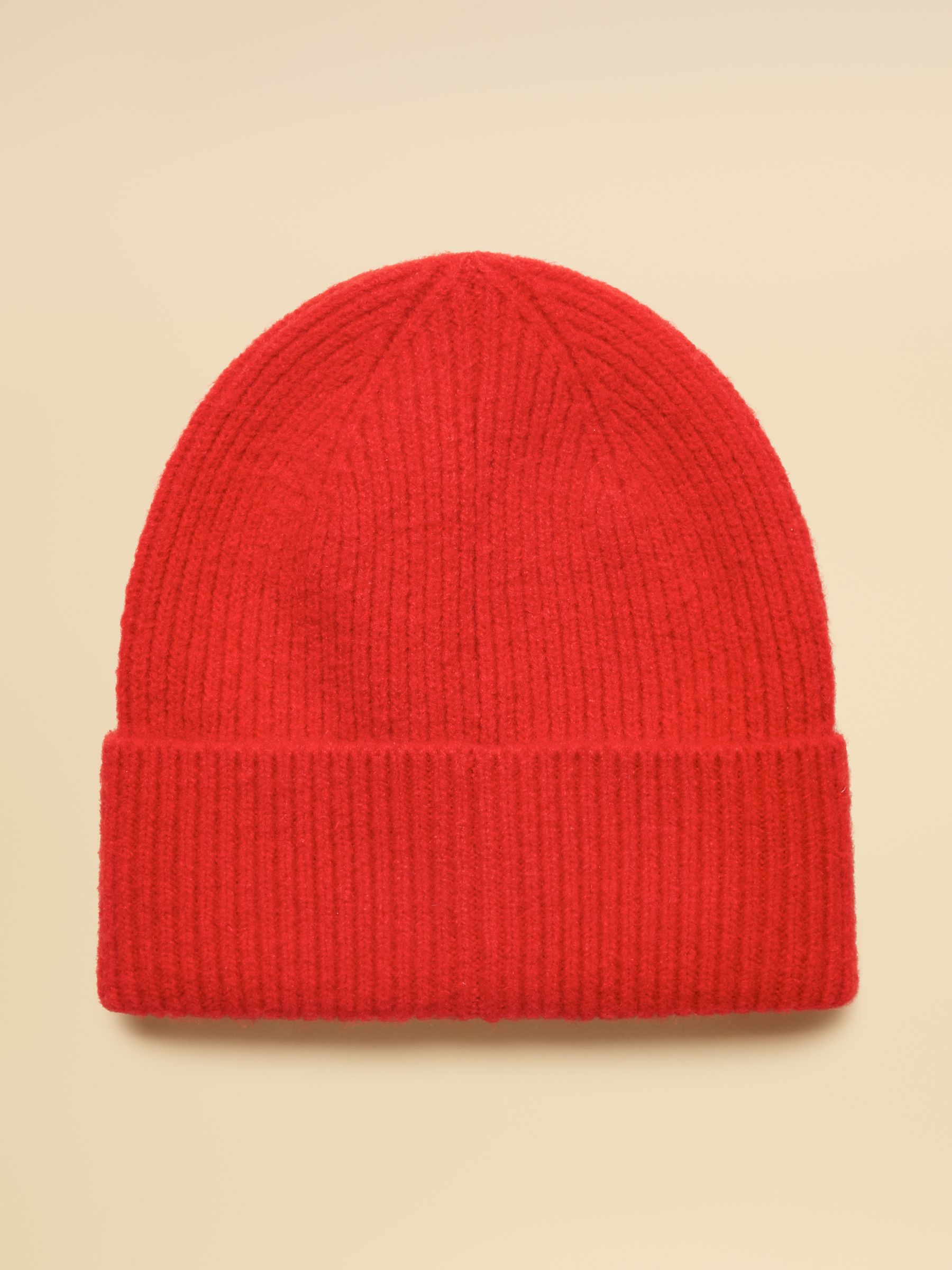 Fine Knit Red Beanie Hat - Image 5 of 6