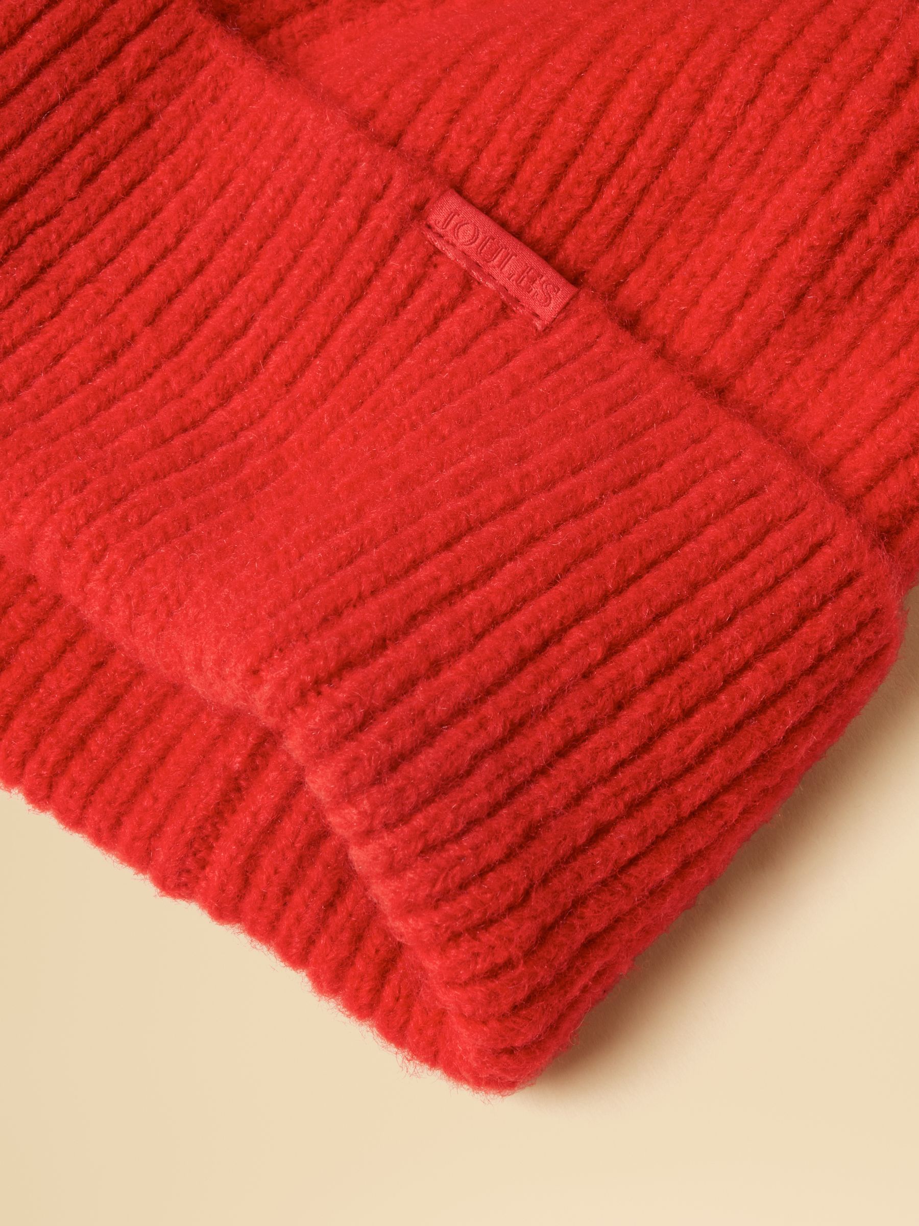 Fine Knit Red Beanie Hat - Image 6 of 6