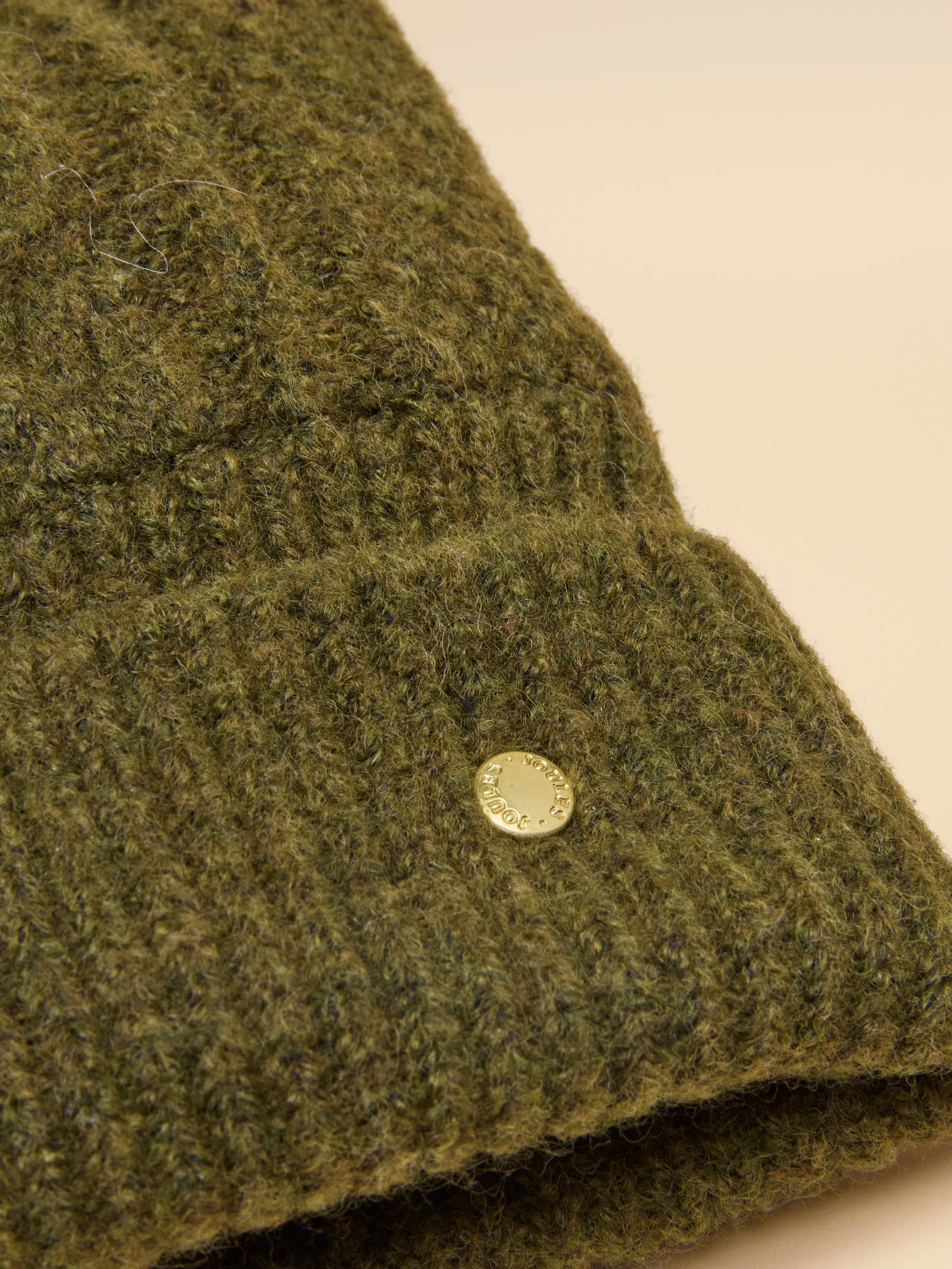 Cable Khaki Green Bobble Hat - Image 5 of 7