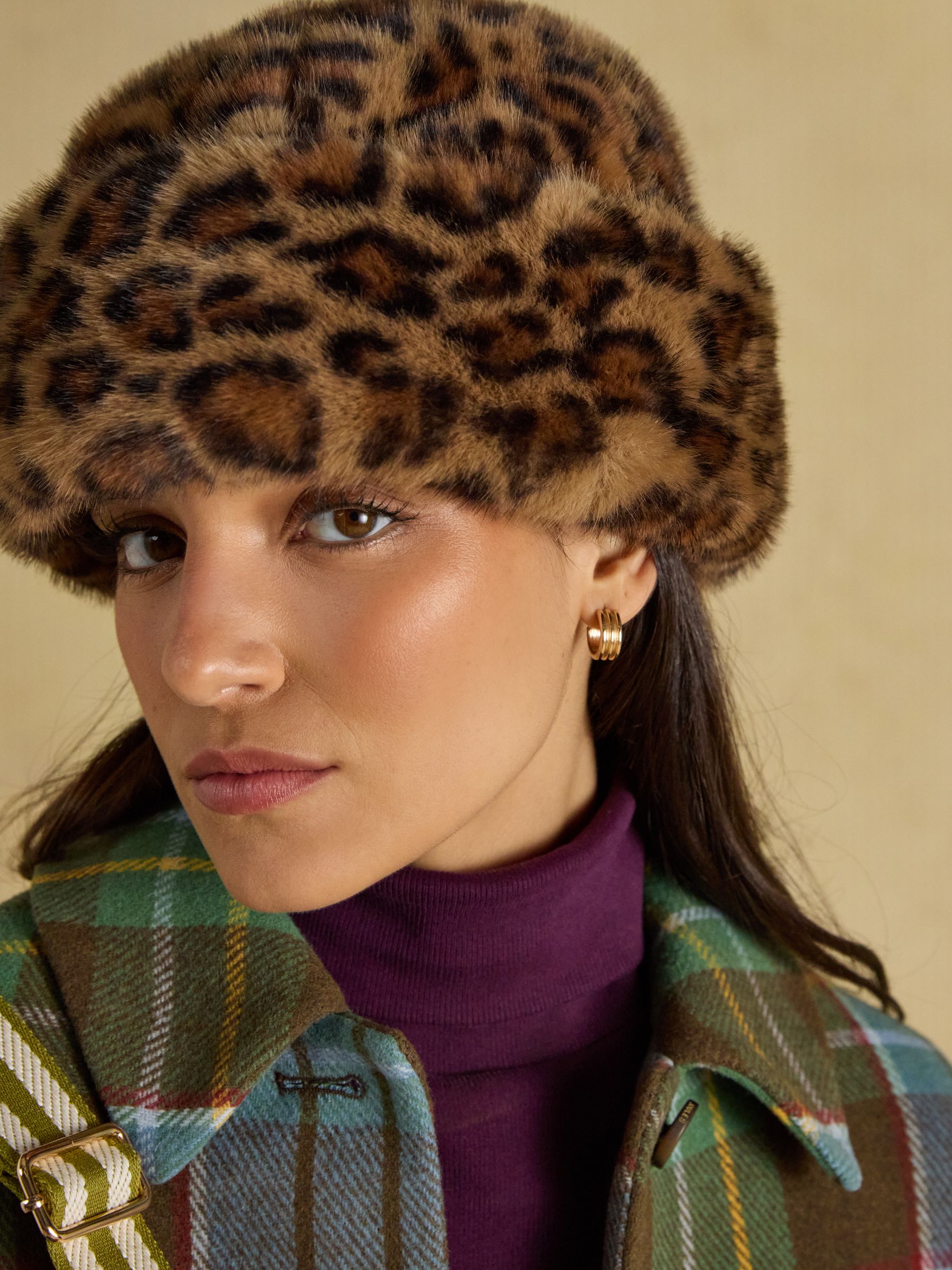 Leopard Faux Fur Hat - Image 3 of 8