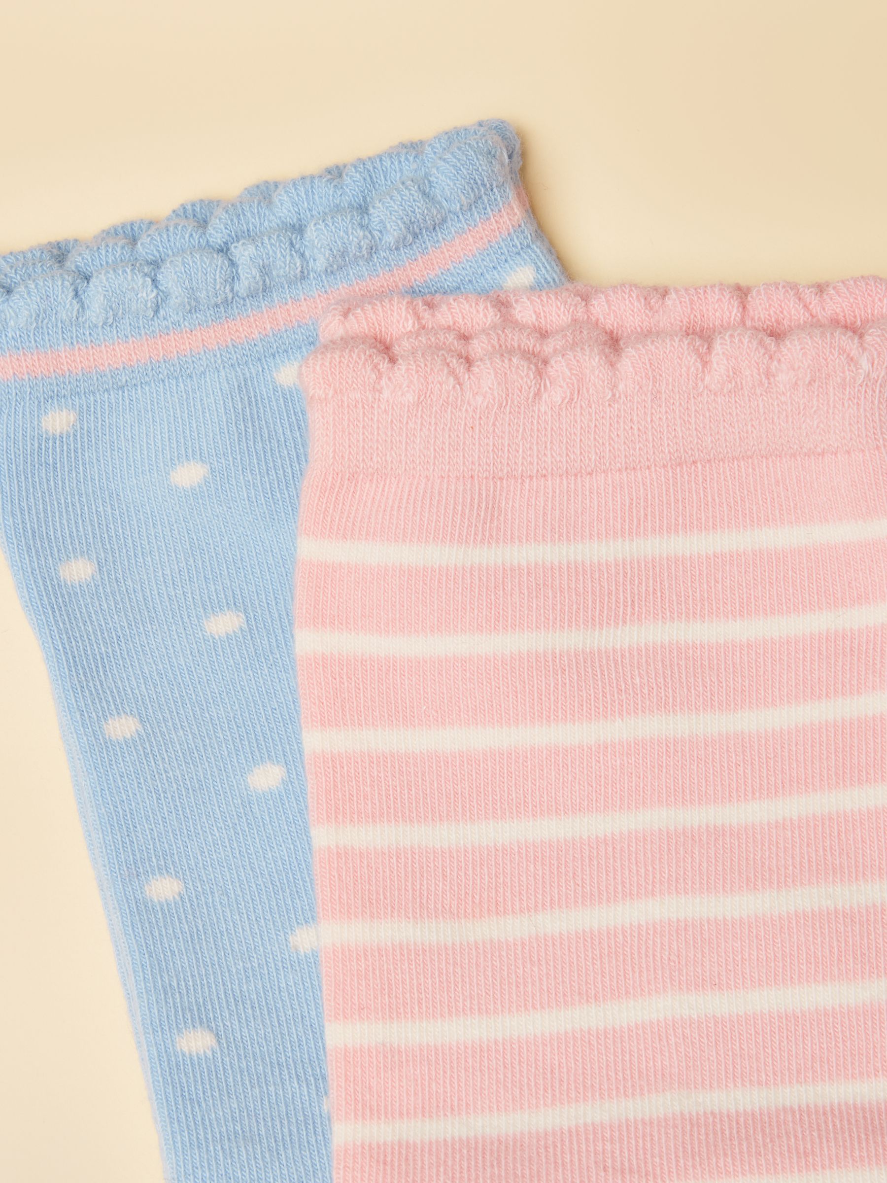 Women's Everyday Light Blue & Pink Cats Cotton Blend Socks 2 Pack (size 4-8) - Image 3 of 3