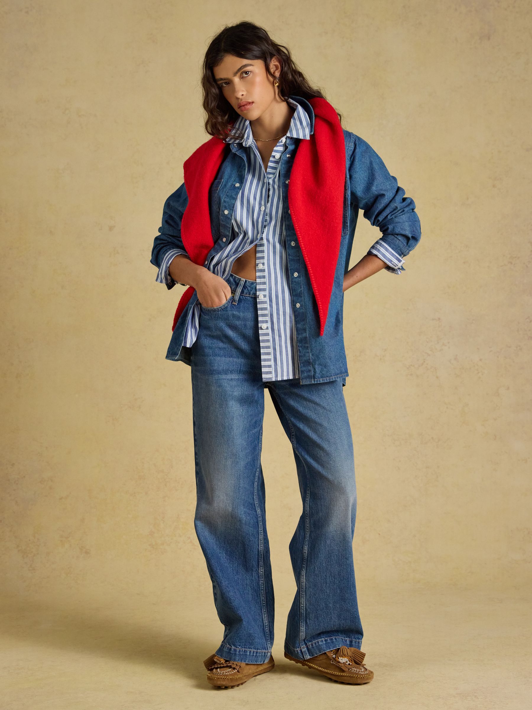 Kendra Red Triangle Scarf - Image 5 of 7