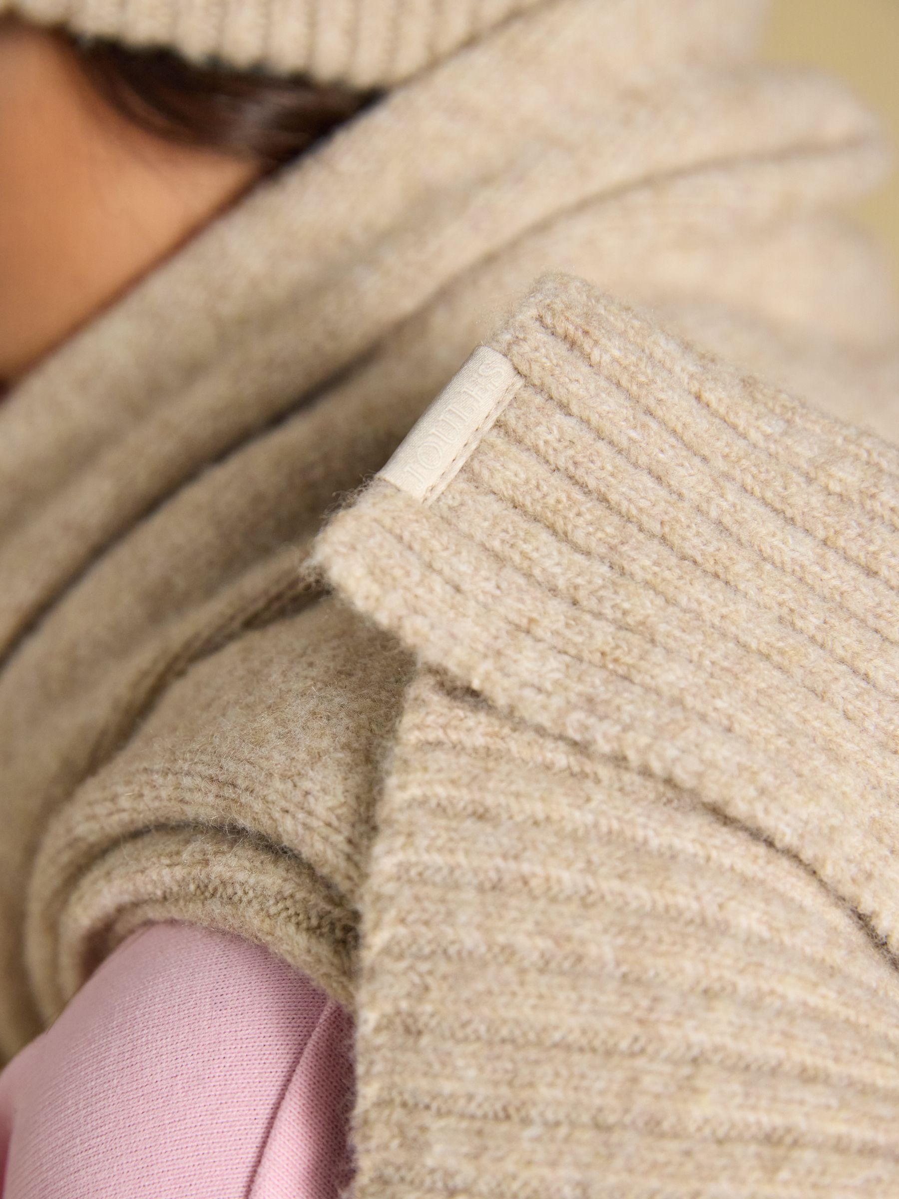 Fine Knit Oatmeal Scarf - Image 3 of 6