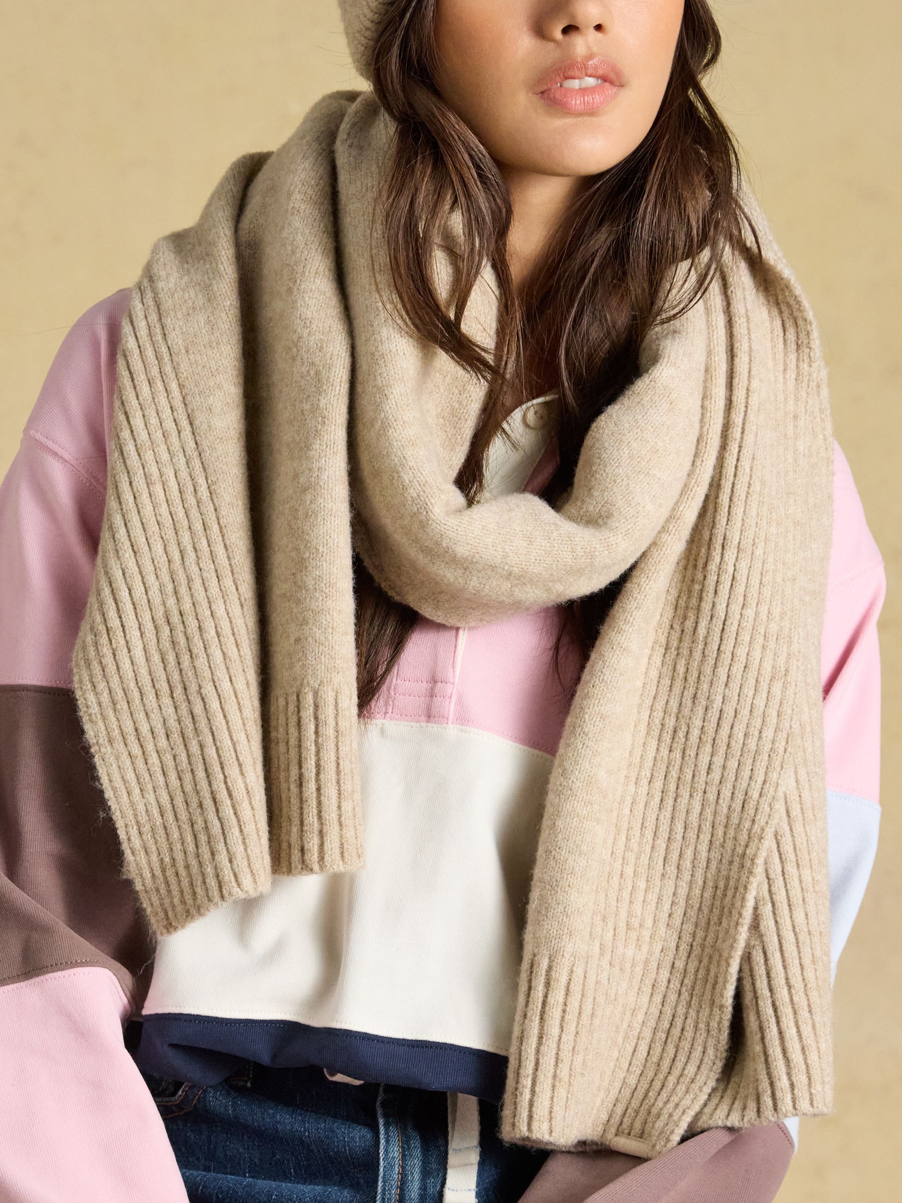 Fine Knit Oatmeal Scarf - Image 4 of 6
