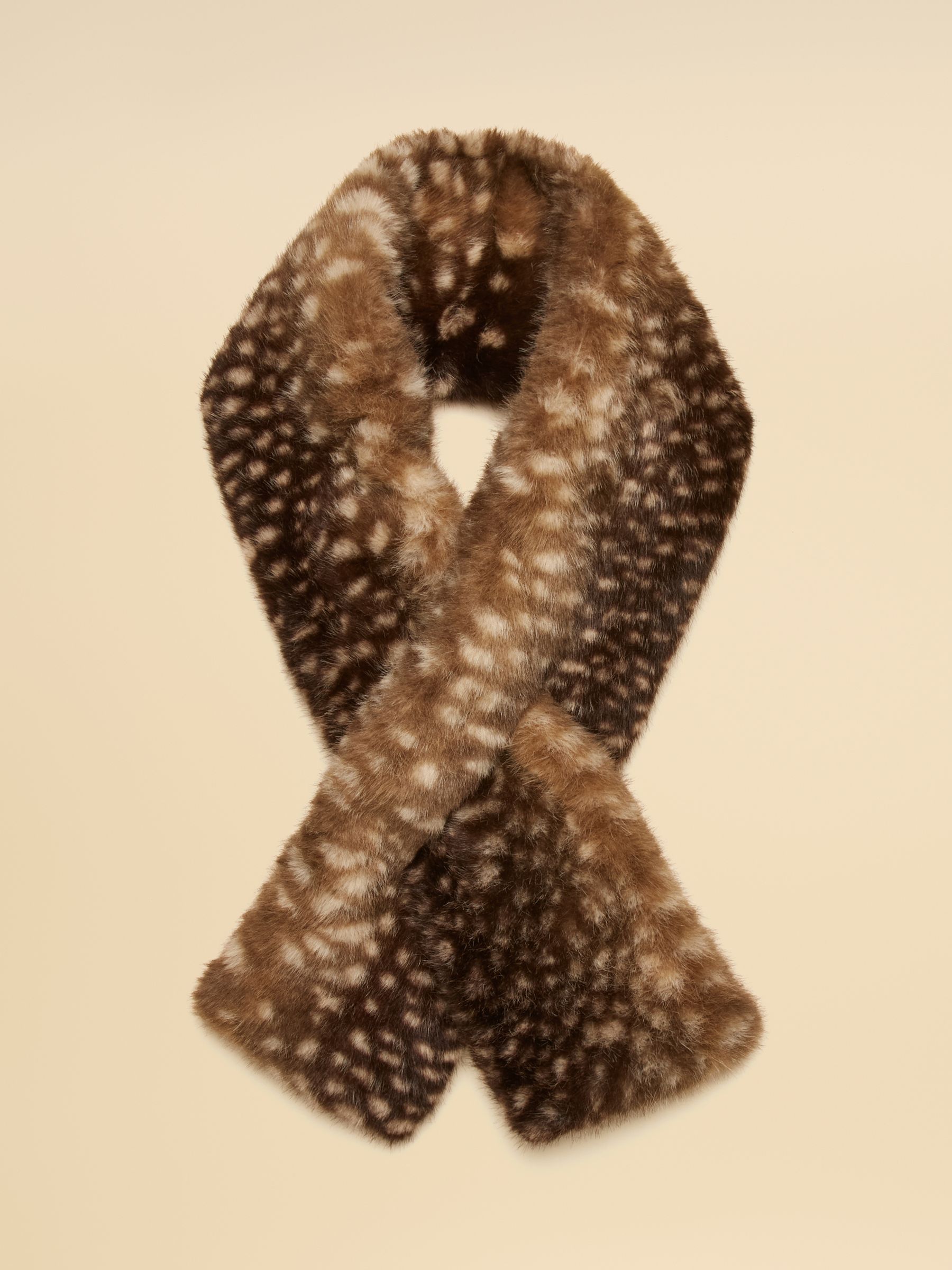 Faux Fur Deer Spot Scarf - Image 2 of 7