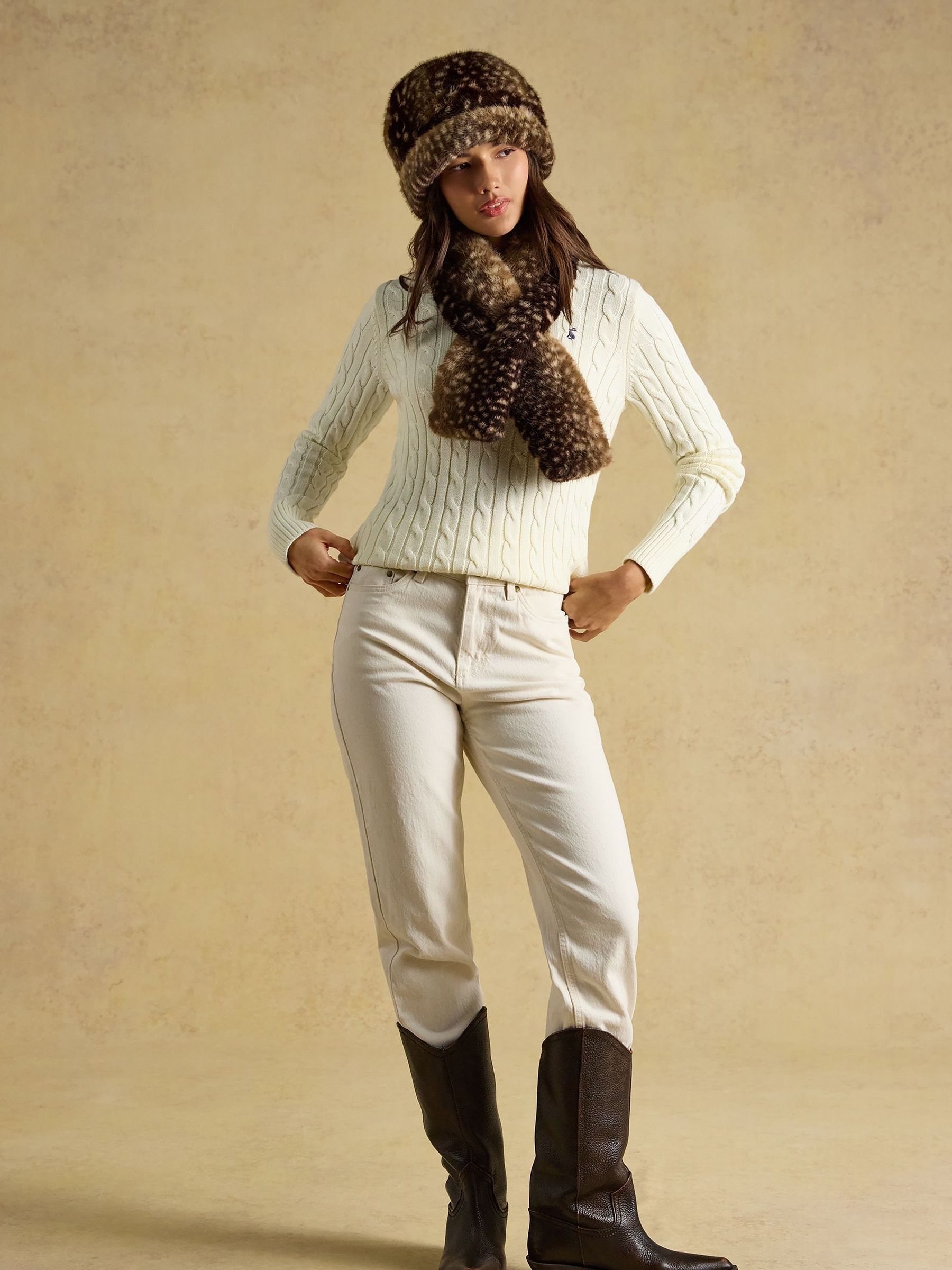 Faux Fur Deer Spot Scarf - Image 5 of 7