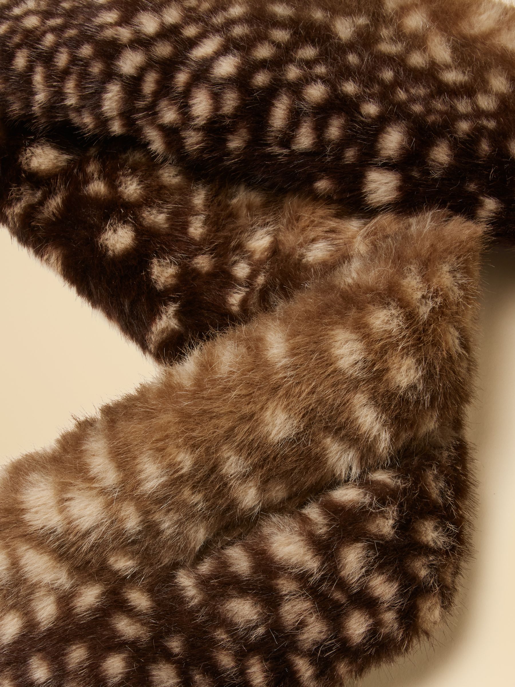 Faux Fur Deer Spot Scarf - Image 7 of 7
