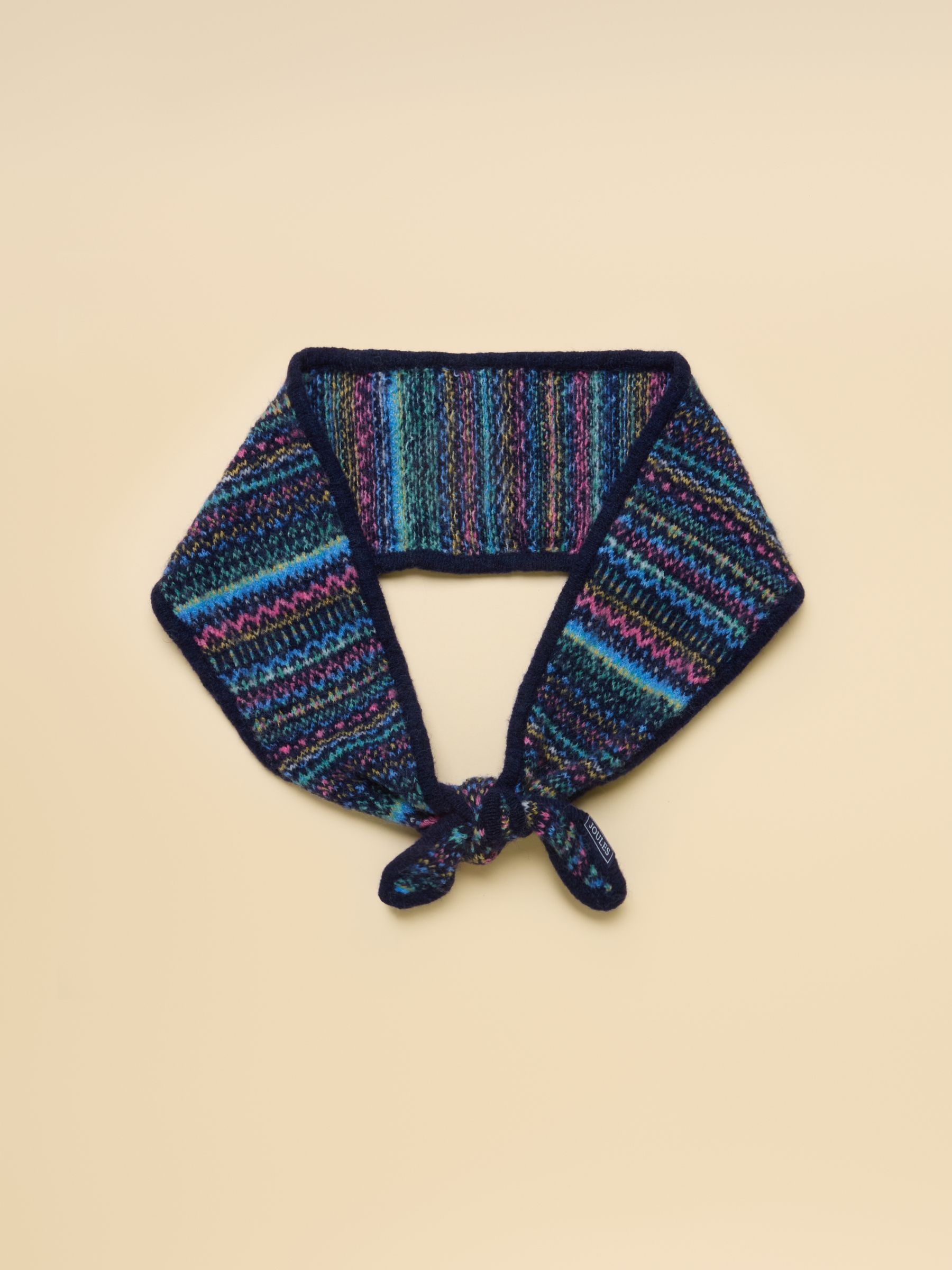 Knitted Navy Fairisle Neckerchief - Image 1 of 3