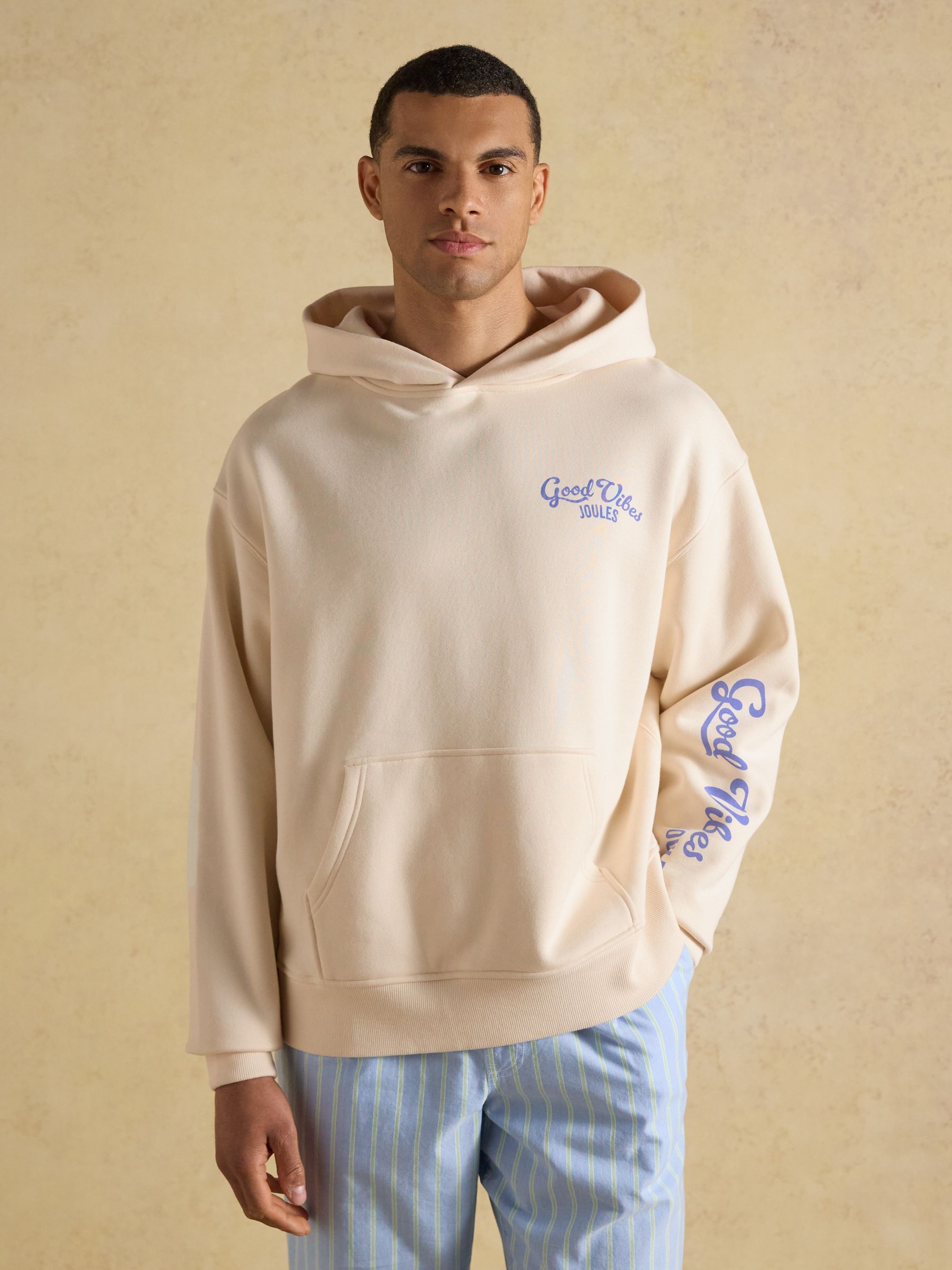 Cream Beach Graphic Unisex Oversized Hoodie - Image 2 of 9