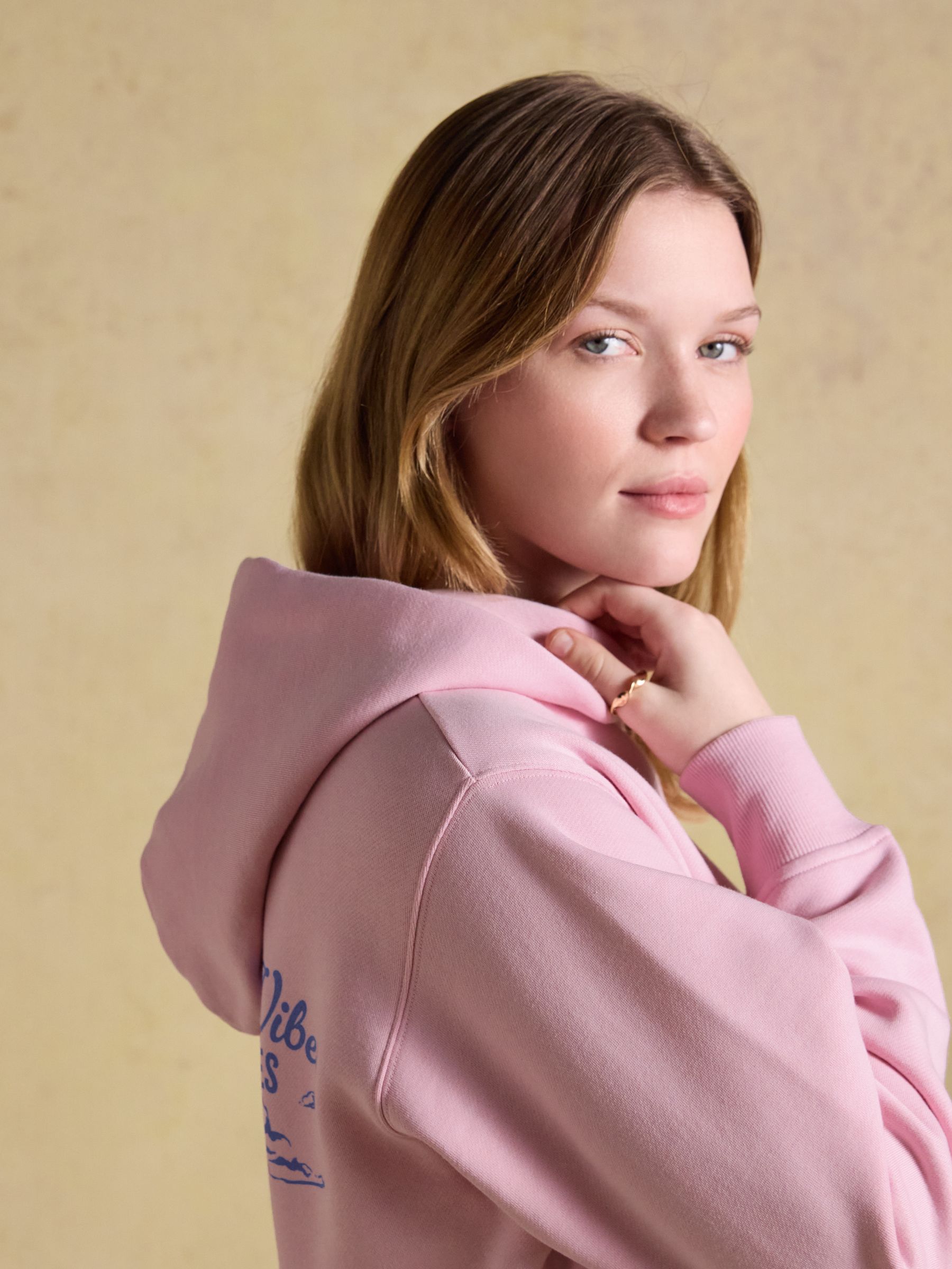 Pink Beach Graphic Unisex Oversized Hoodie - Image 5 of 11
