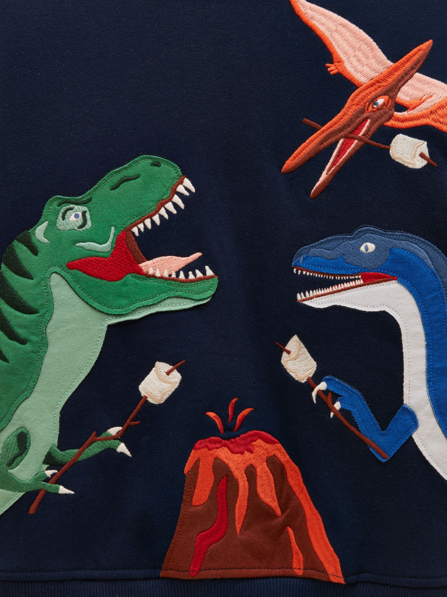 Kids' Hudson Navy Dino Applique Sweatshirt - Image 3 of 4