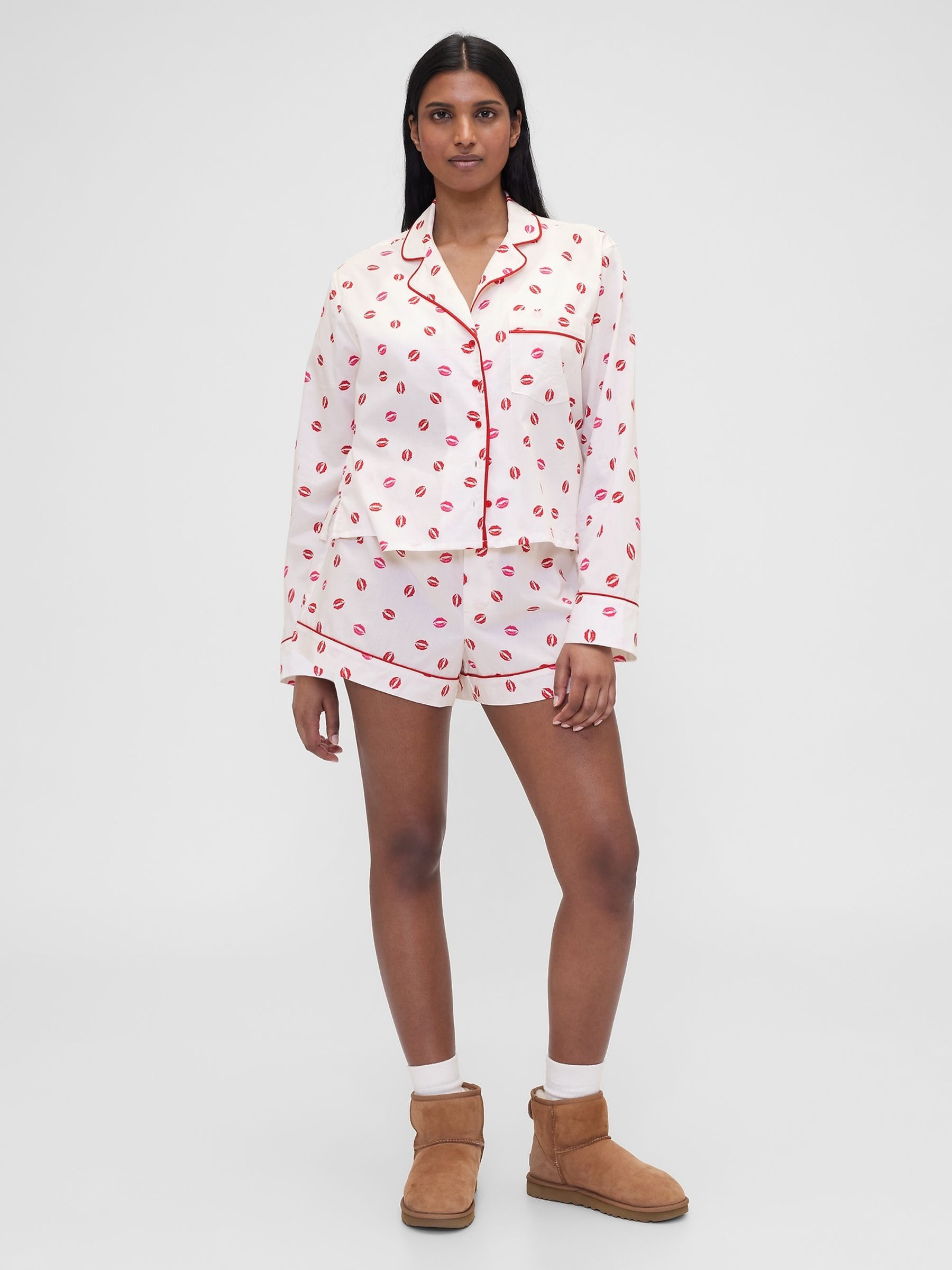 Gap X Summer Fridays White Kiss Poplin Pyjama Top - Image 3 of 6