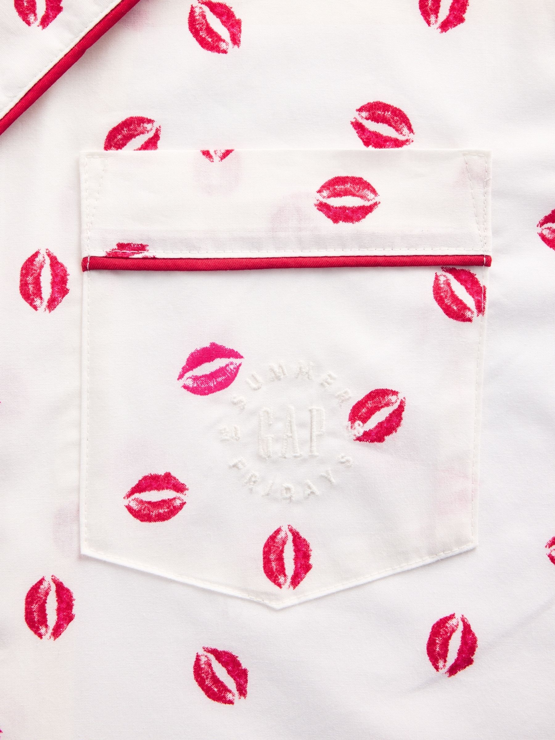 Gap X Summer Fridays White Kiss Poplin Pyjama Top - Image 6 of 6