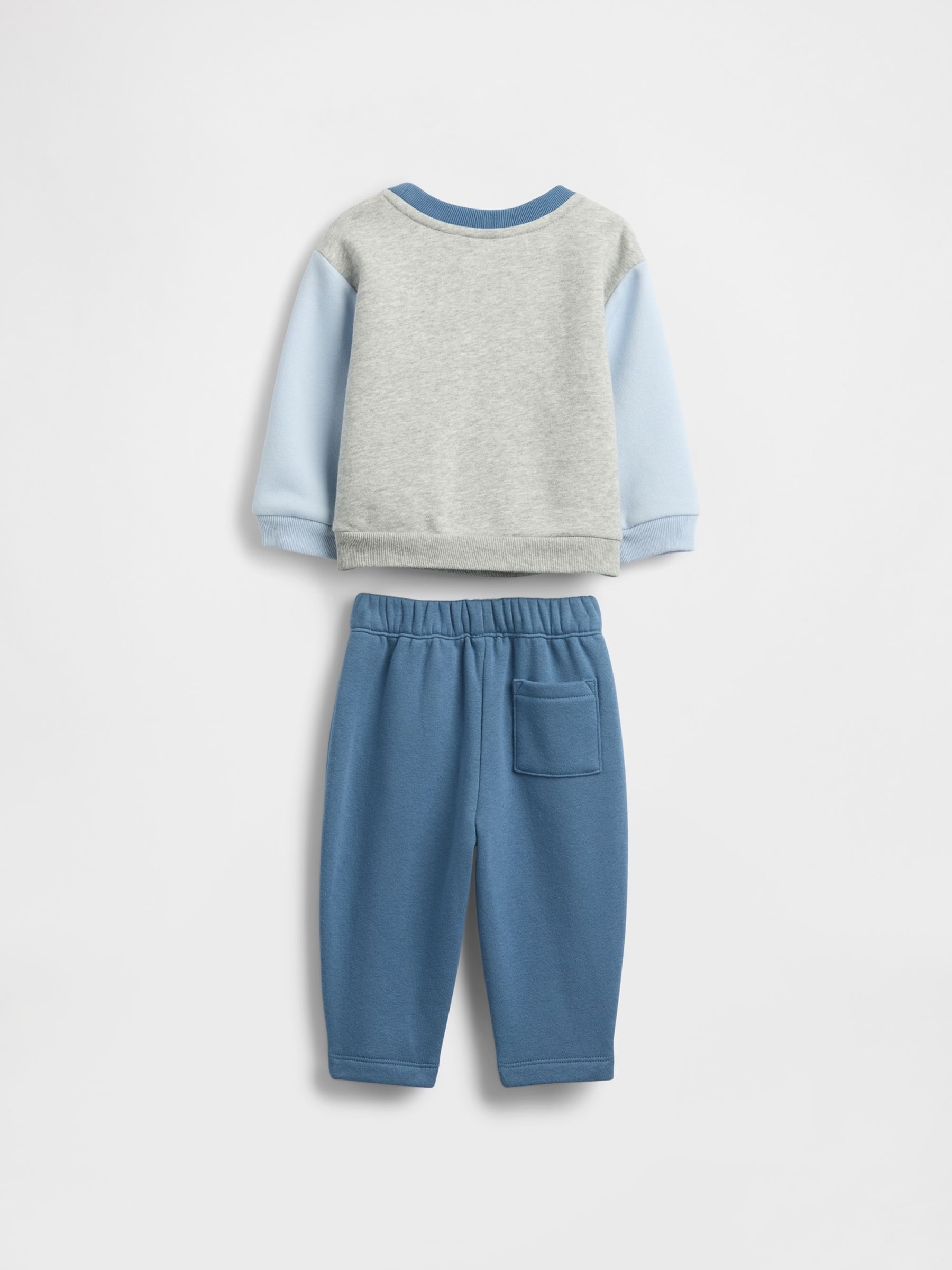 Blue/Grey VintageSoft Colourblock Outfit Set - Image 2 of 2