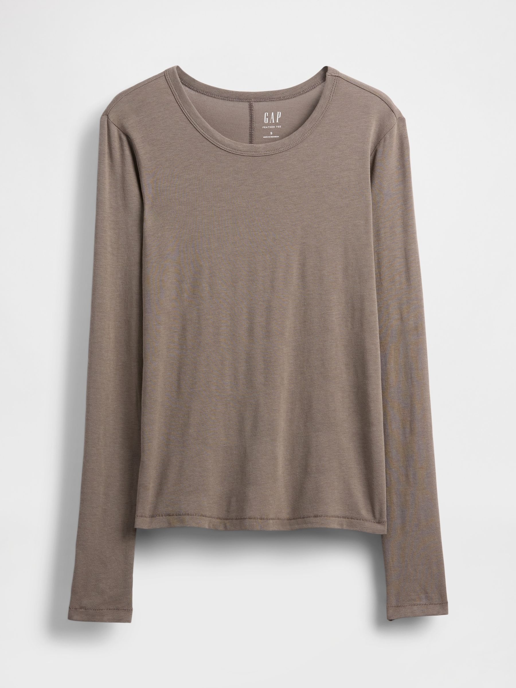 Brown Featherweight Crew Neck T-Shirt - Image 1 of 3 Brown Featherweight Crew Neck T-Shirt - Image 1 of 3