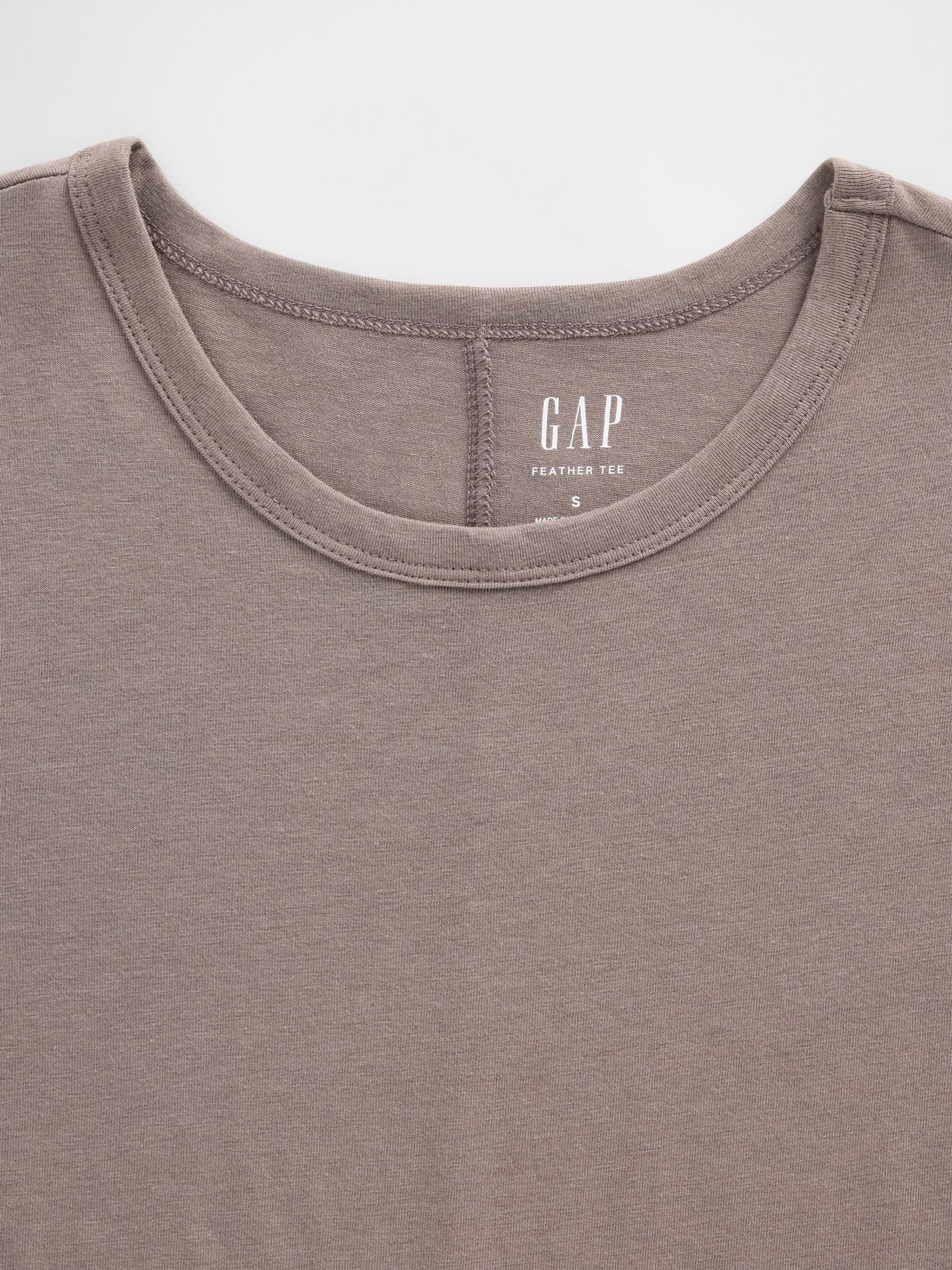 Brown Featherweight Crew Neck T-Shirt - Image 2 of 3 Brown Featherweight Crew Neck T-Shirt - Image 2 of 3