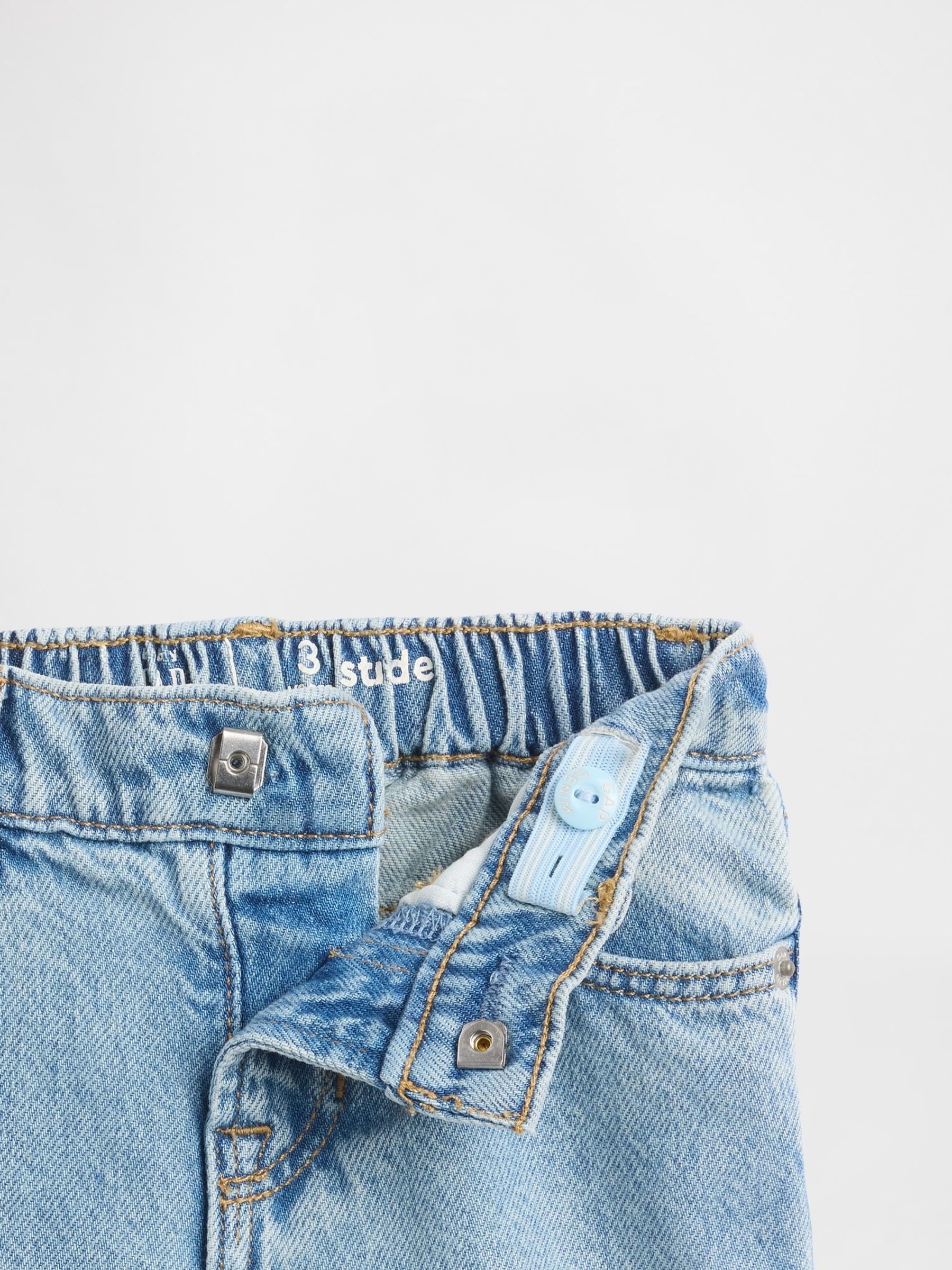 Blue Ruffle-Hem Stride Jeans - Image 4 of 4