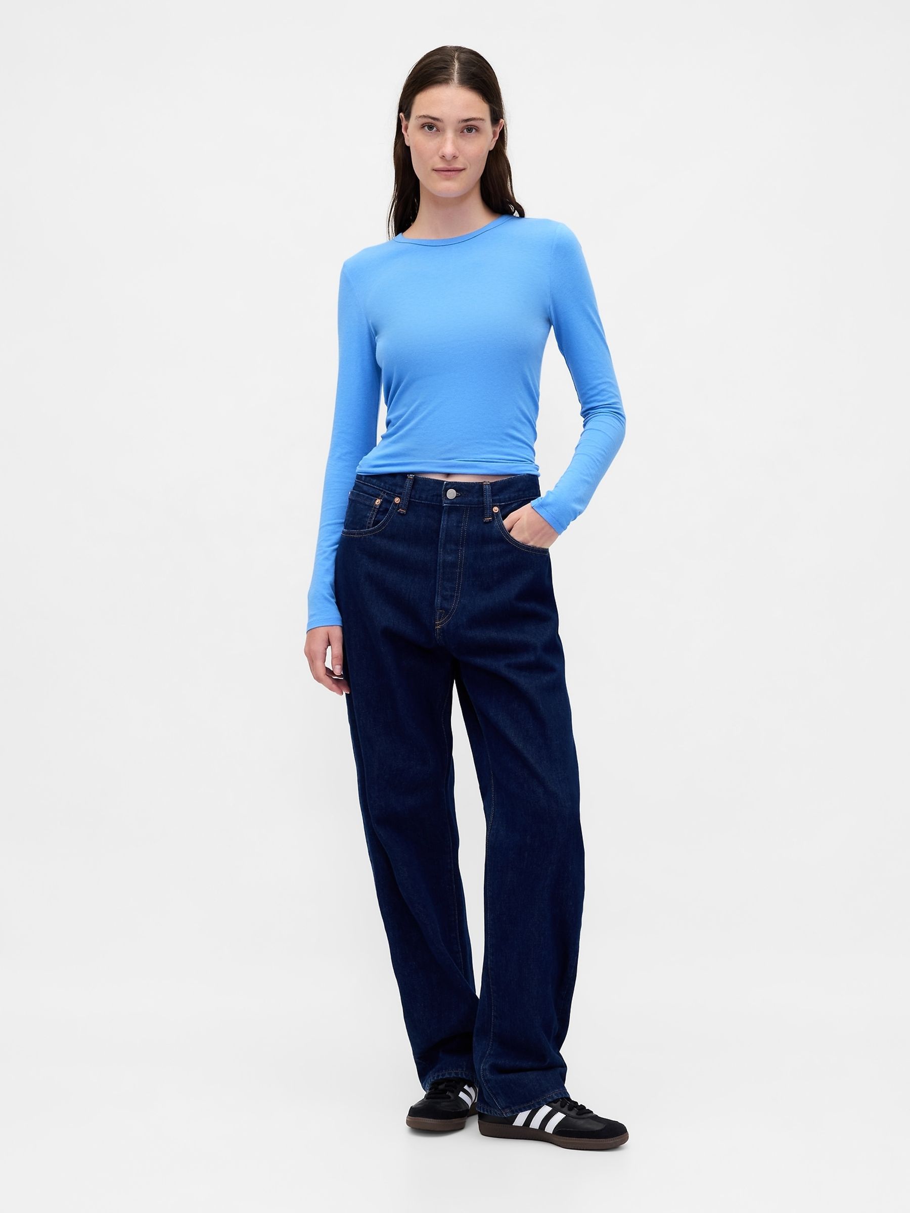 Blue Featherweight Crew Neck T-Shirt - Image 3 of 3