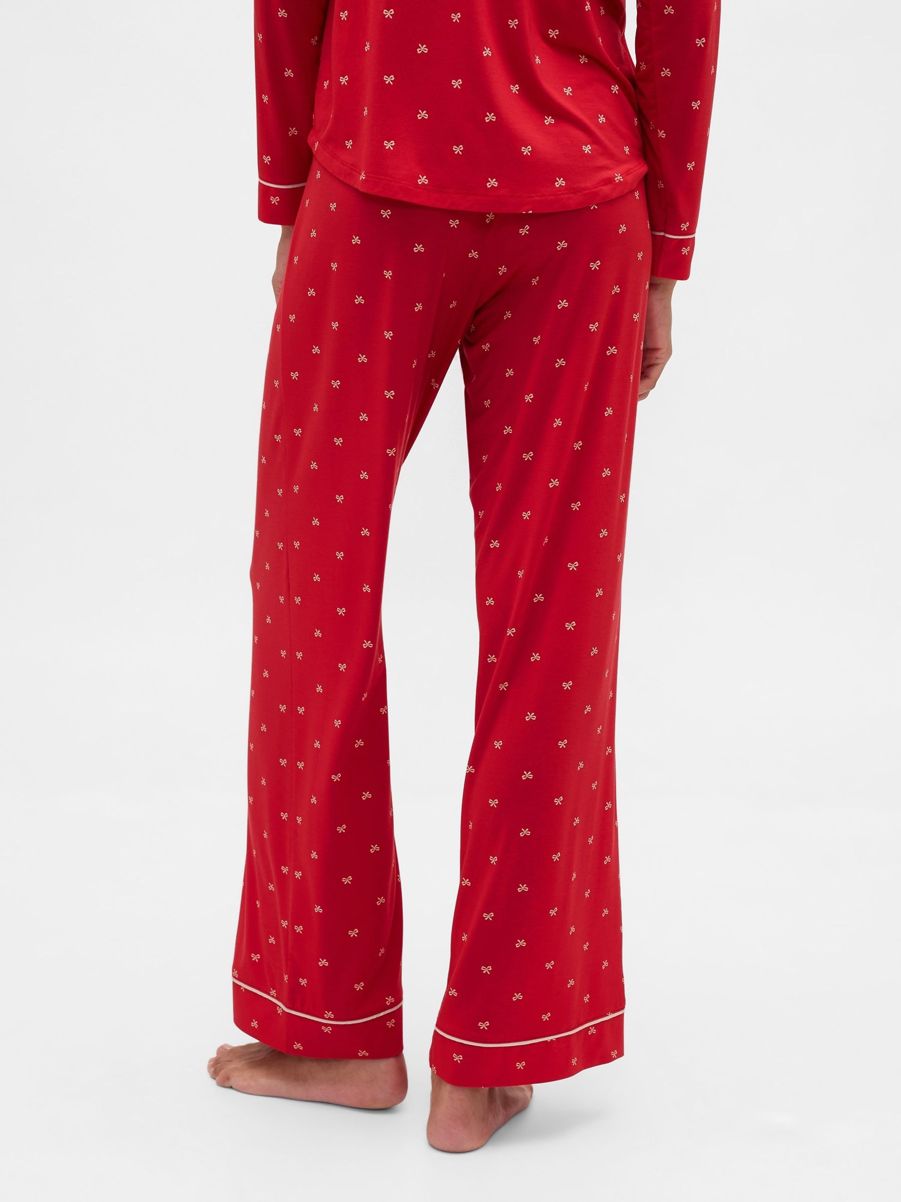 Red Modal Pyjama Bottoms - Image 2 of 5 Red Modal Pyjama Bottoms - Image 2 of 5