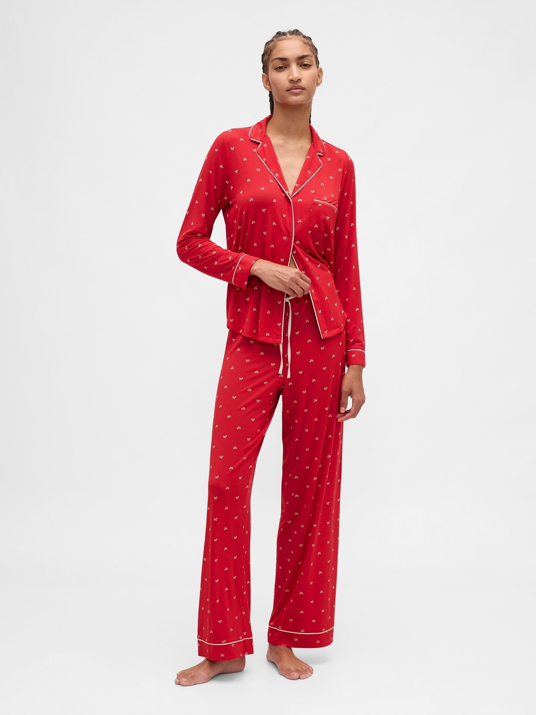Red Modal Pyjama Bottoms - Image 4 of 5
