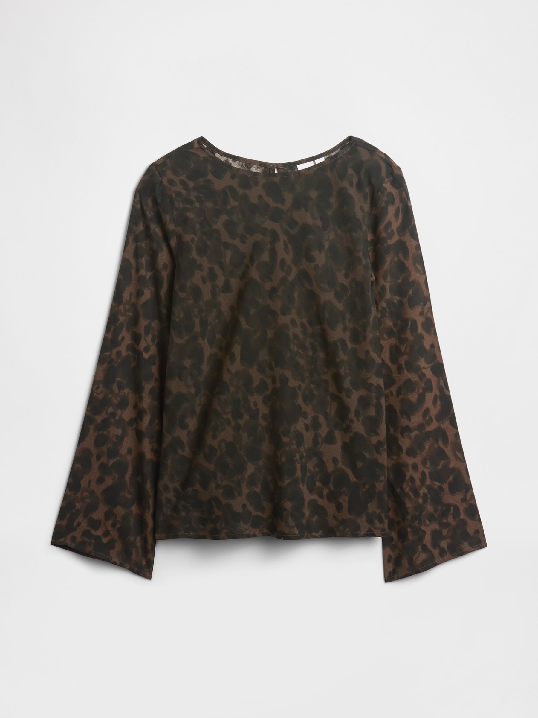 Animal Bell Sleeve Boatneck Top - Image 5 of 5