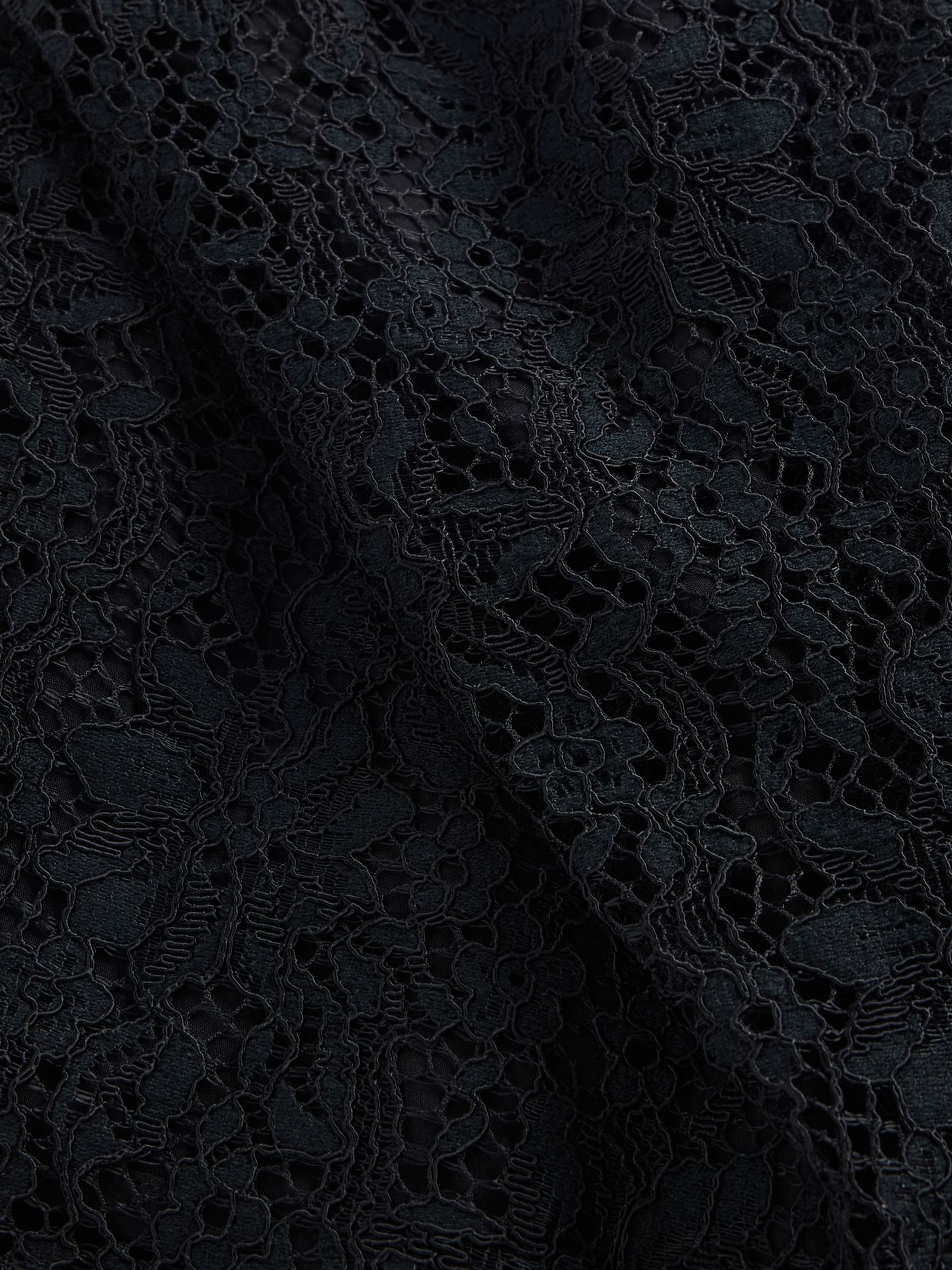 Black Lace Boatneck Crop Shell Top - Image 4 of 4