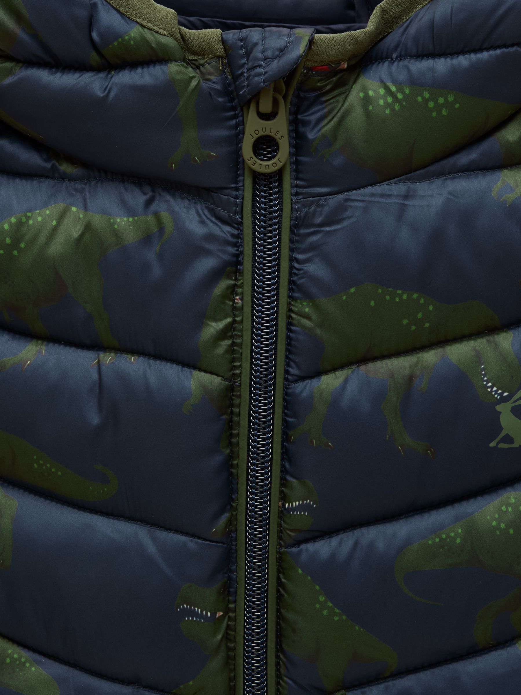 Kids' Cairn Navy Dino Showerproof Padded Coat - Image 4 of 5