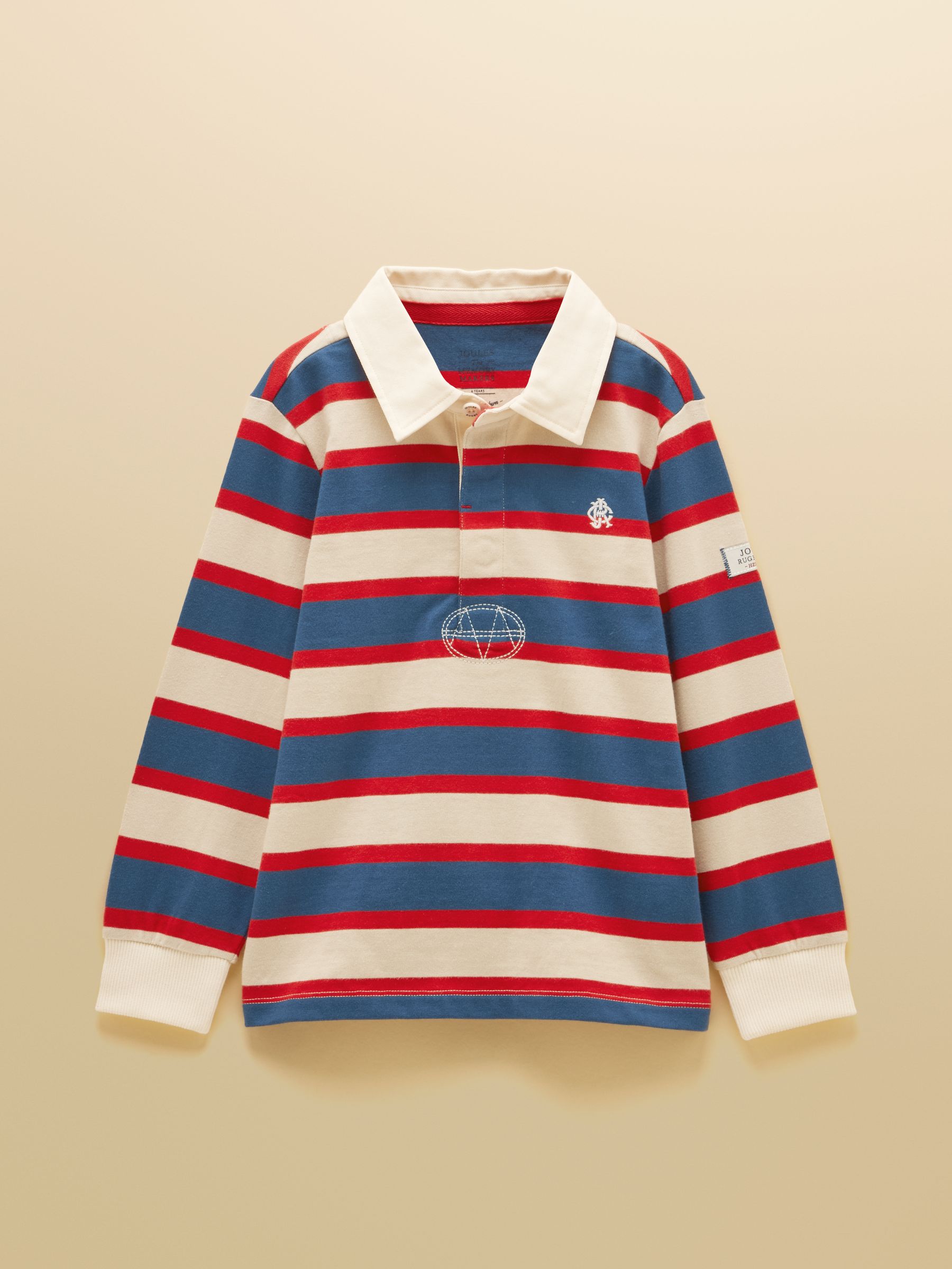 Boys' Rugby Club Red & Blue Long Sleeve Rugby Shirt - Image 1 of 6