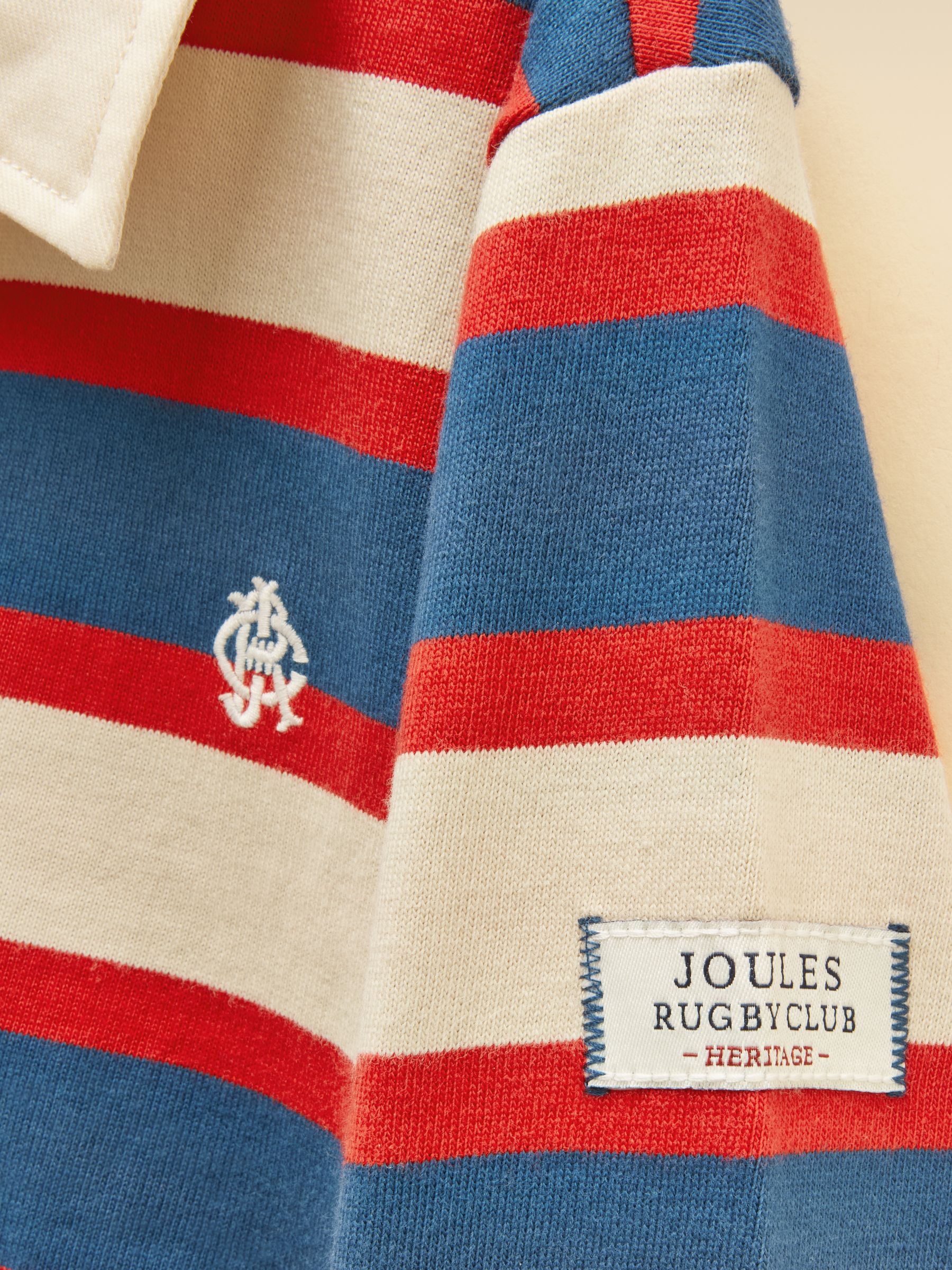 Boys' Rugby Club Red & Blue Long Sleeve Rugby Shirt - Image 3 of 6