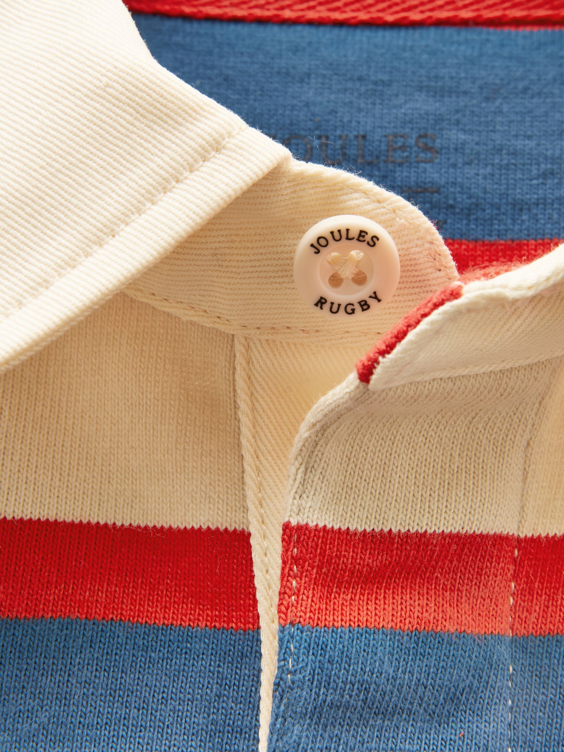 Boys' Rugby Club Red & Blue Long Sleeve Rugby Shirt - Image 4 of 6