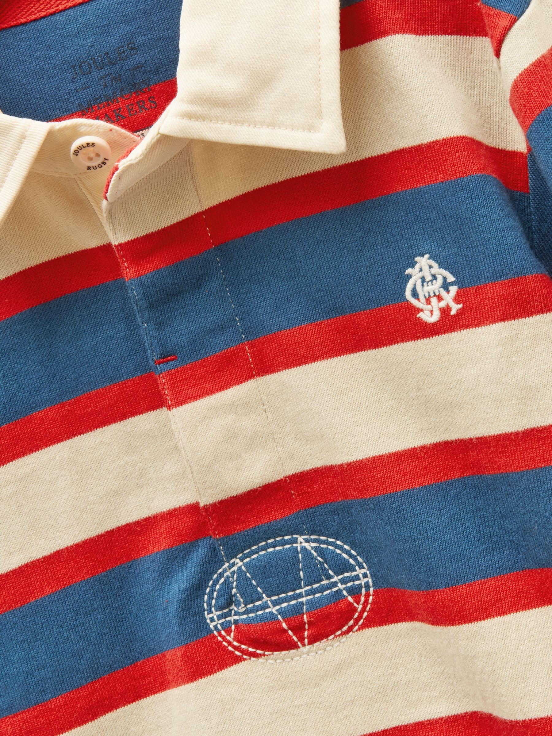 Boys' Rugby Club Red & Blue Long Sleeve Rugby Shirt - Image 5 of 6
