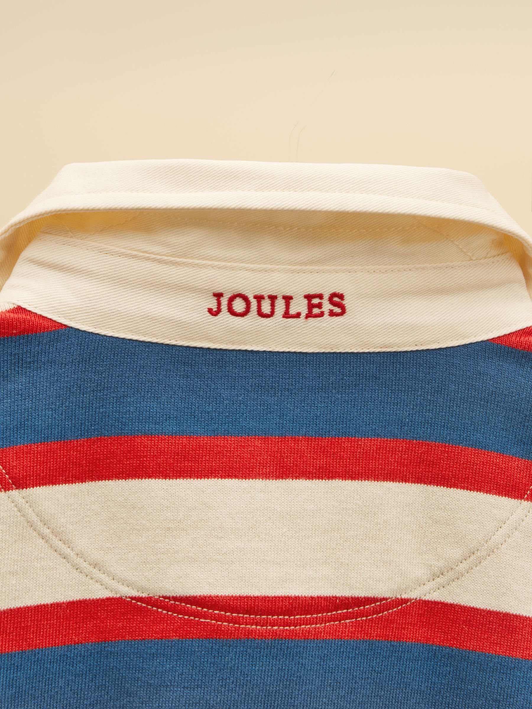 Boys' Rugby Club Red & Blue Long Sleeve Rugby Shirt - Image 6 of 6