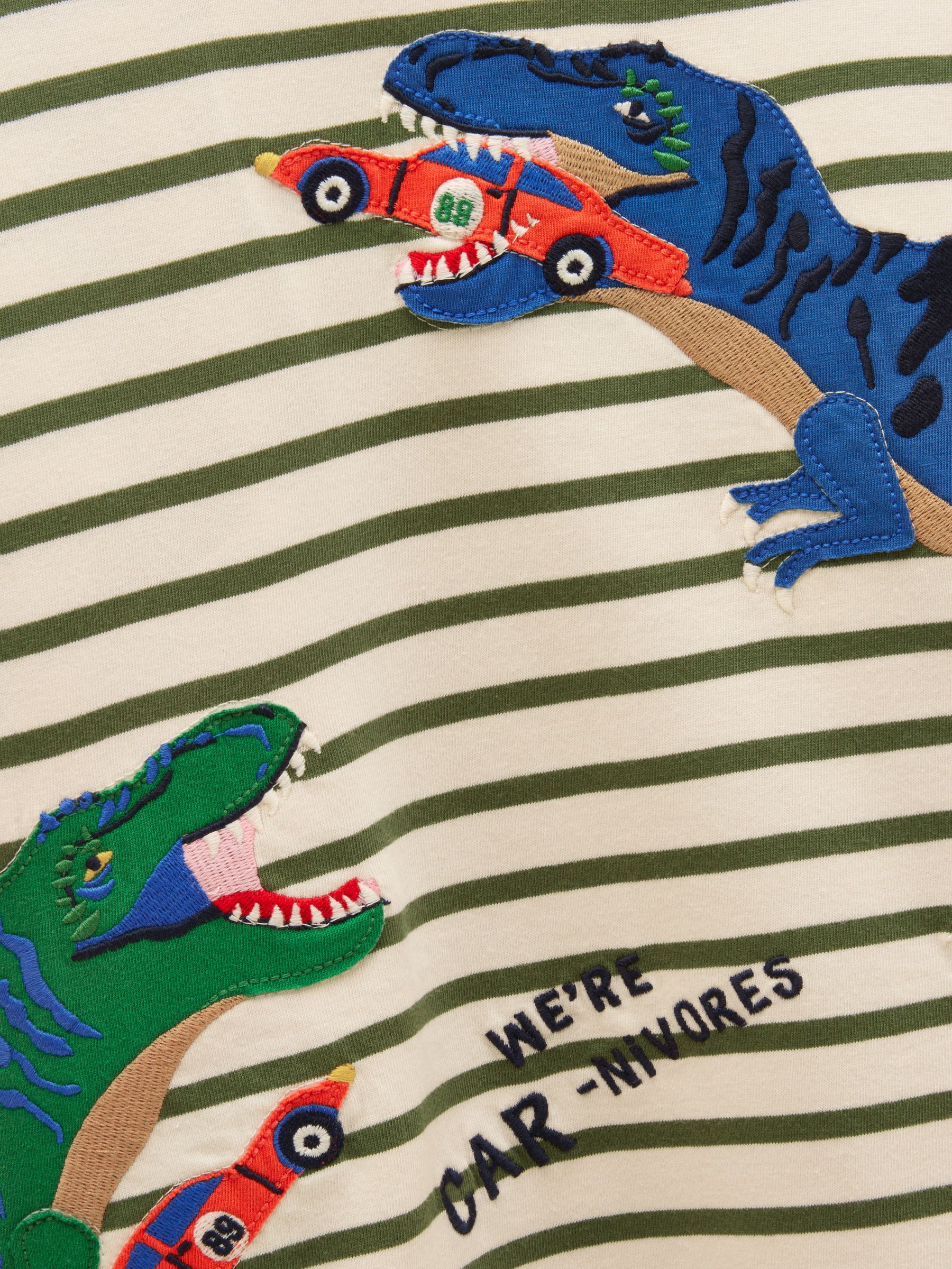 Boys' Finlay Green Dino Long Sleeve Applique Graphic T-Shirt - Image 4 of 5