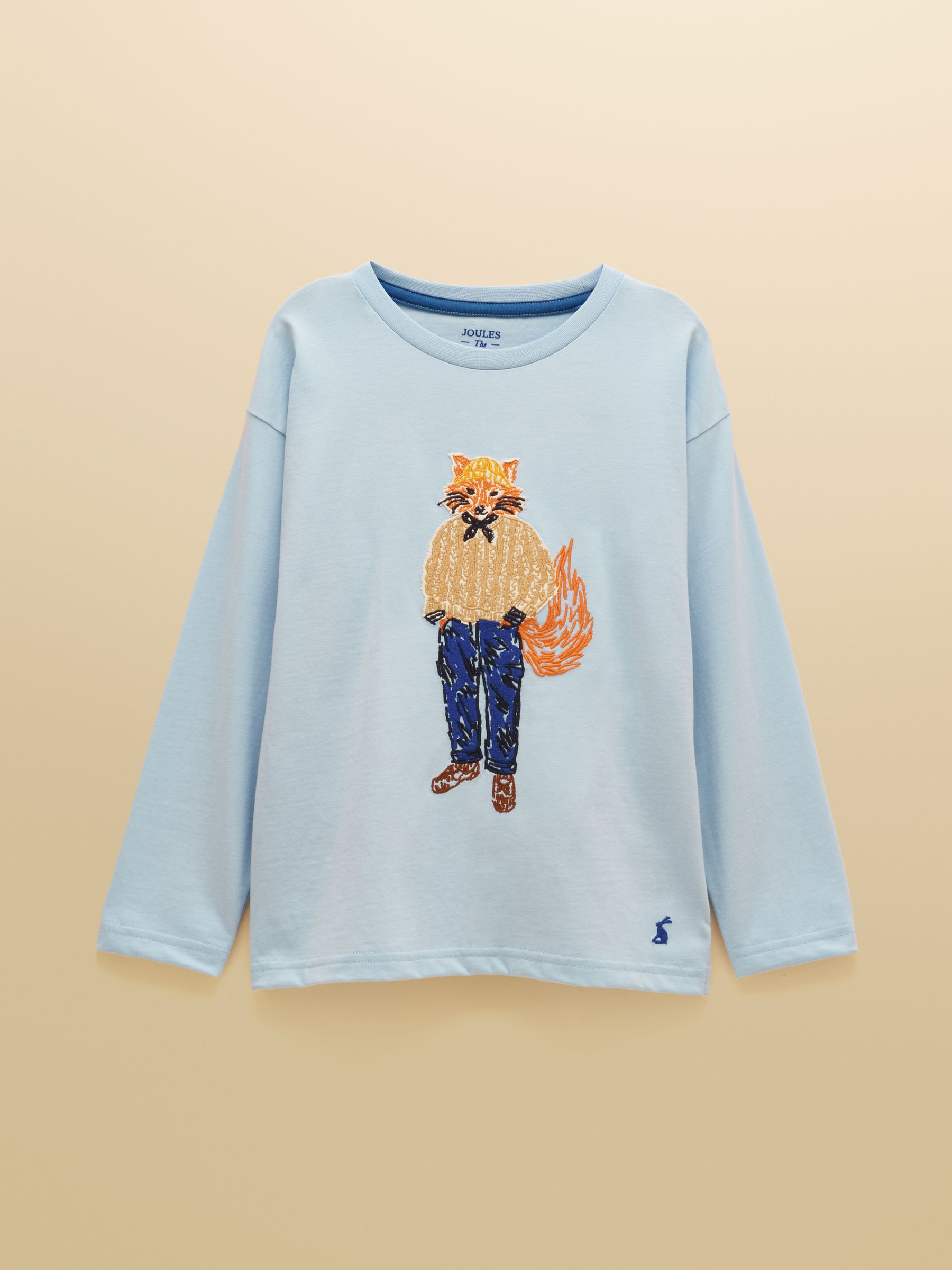 Boys' Finlay Blue Jonty Long Sleeve Applique Graphic T-Shirt - Image 1 of 5 Boys' Finlay Blue Jonty Long Sleeve Applique Graphic T-Shirt - Image 1 of 5