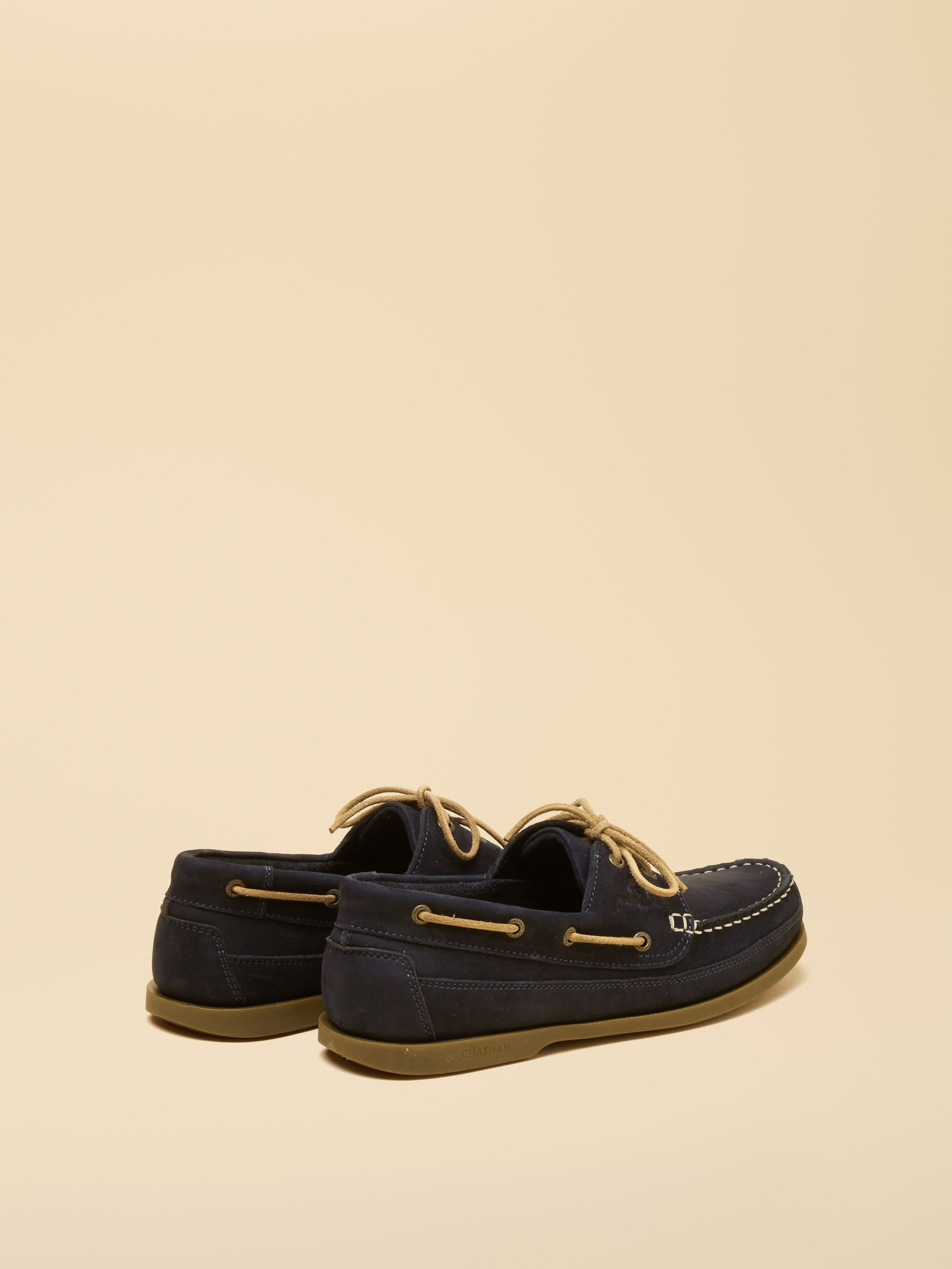 Joules X Chatham Navy Cove Deck Shoes - Image 3 of 6