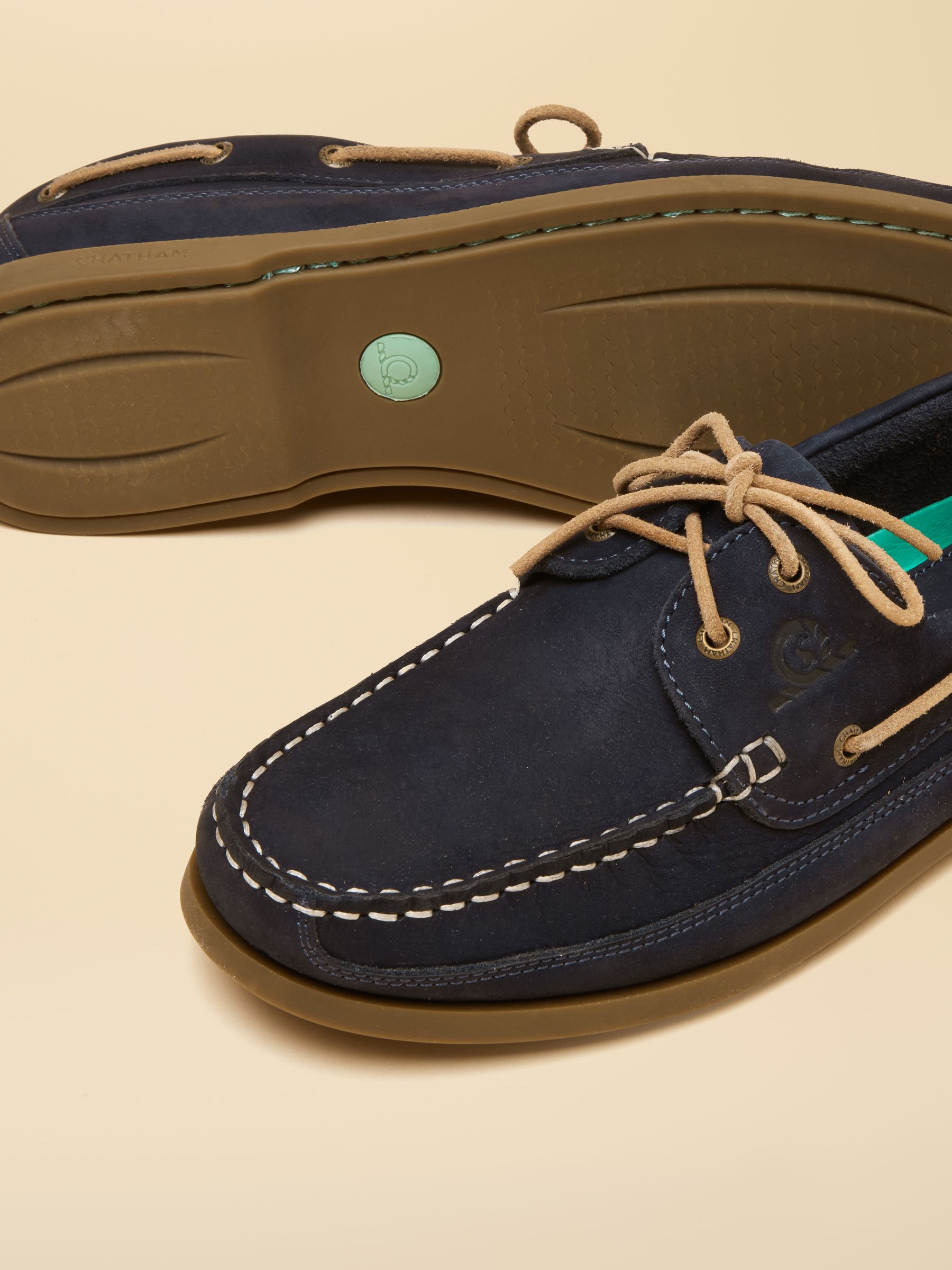 Joules X Chatham Navy Cove Deck Shoes - Image 5 of 6