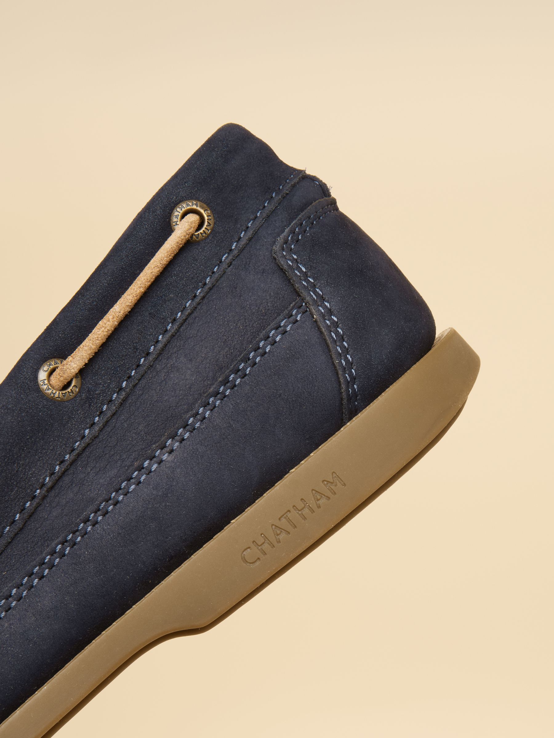 Joules X Chatham Navy Cove Deck Shoes - Image 6 of 6