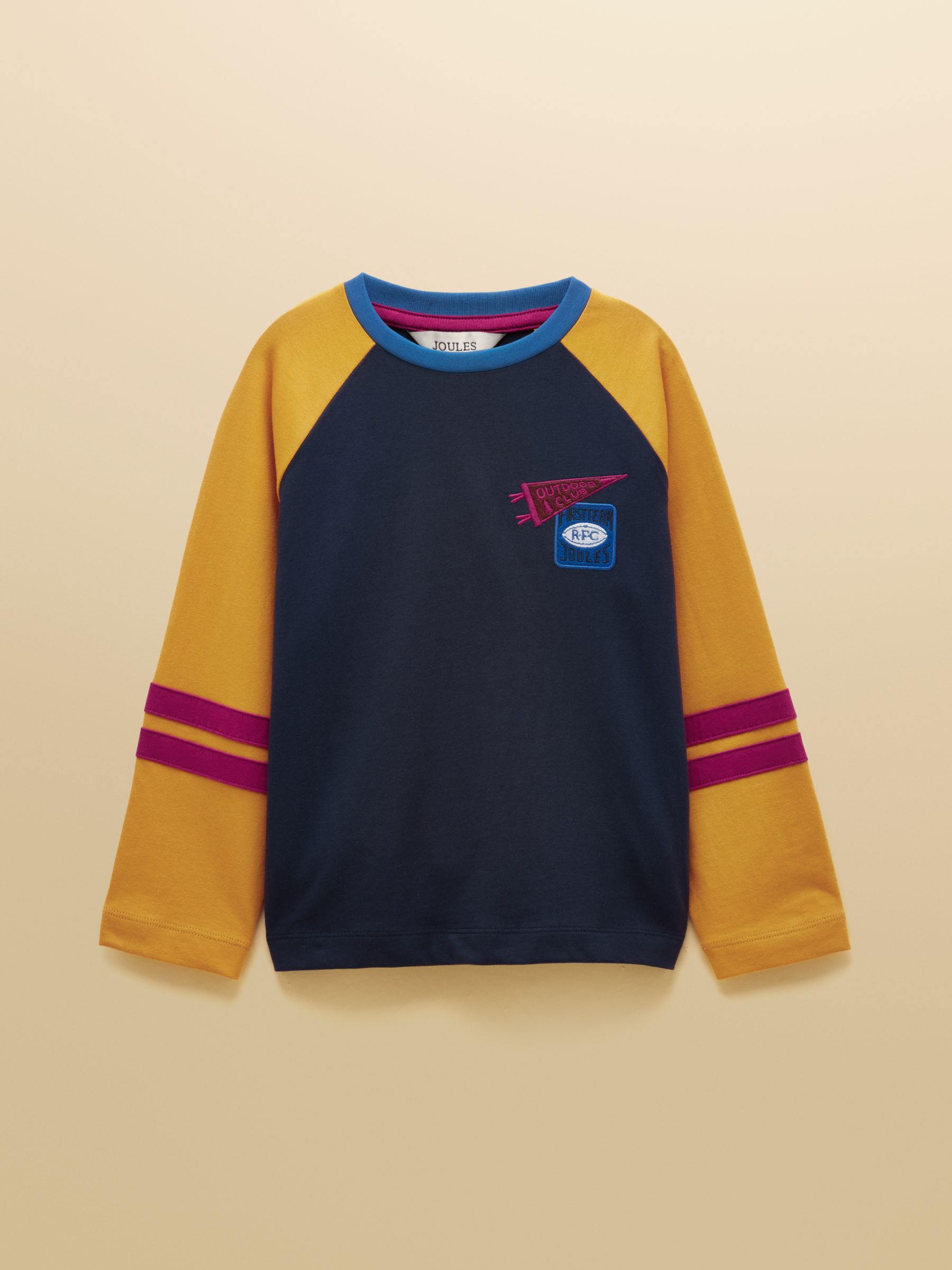 Boys' Bennett Navy Raglan Long Sleeve Top - Image 1 of 4
