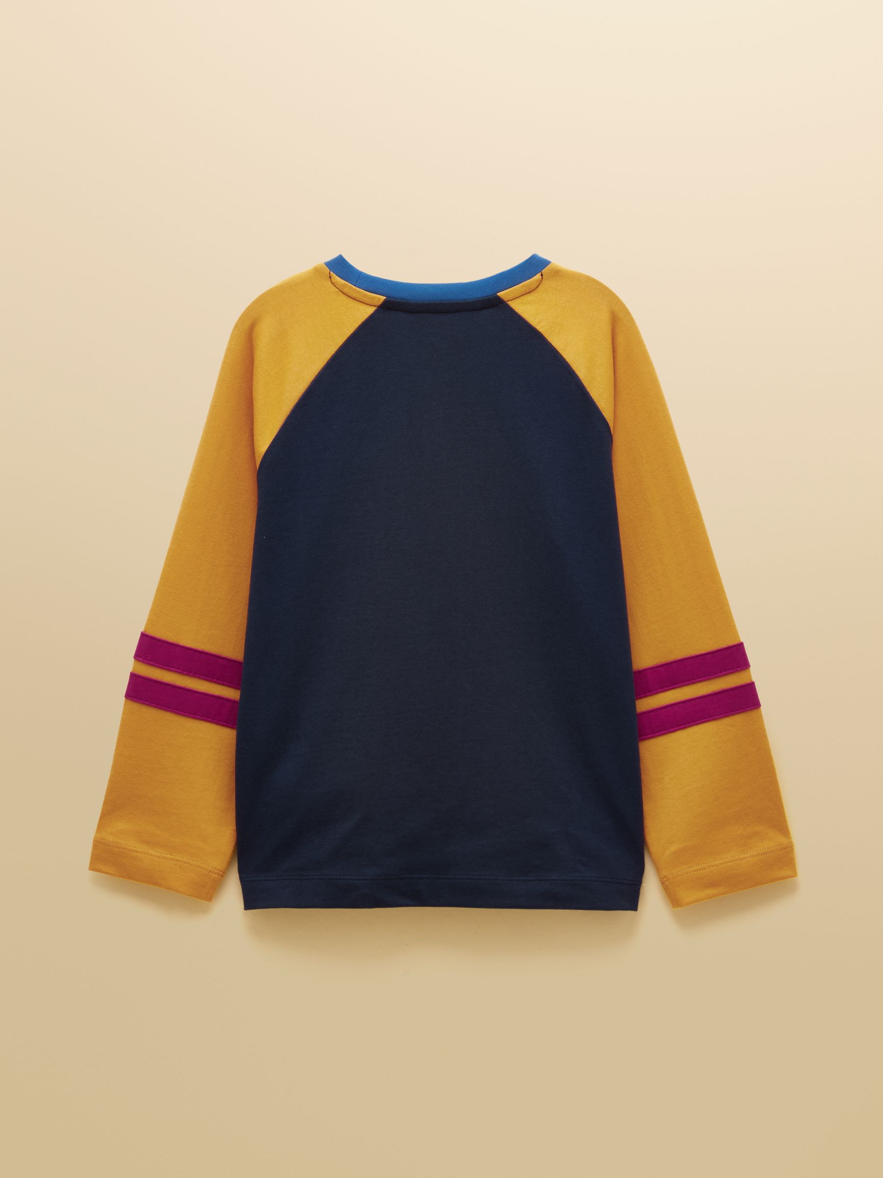Boys' Bennett Navy Raglan Long Sleeve Top - Image 2 of 4