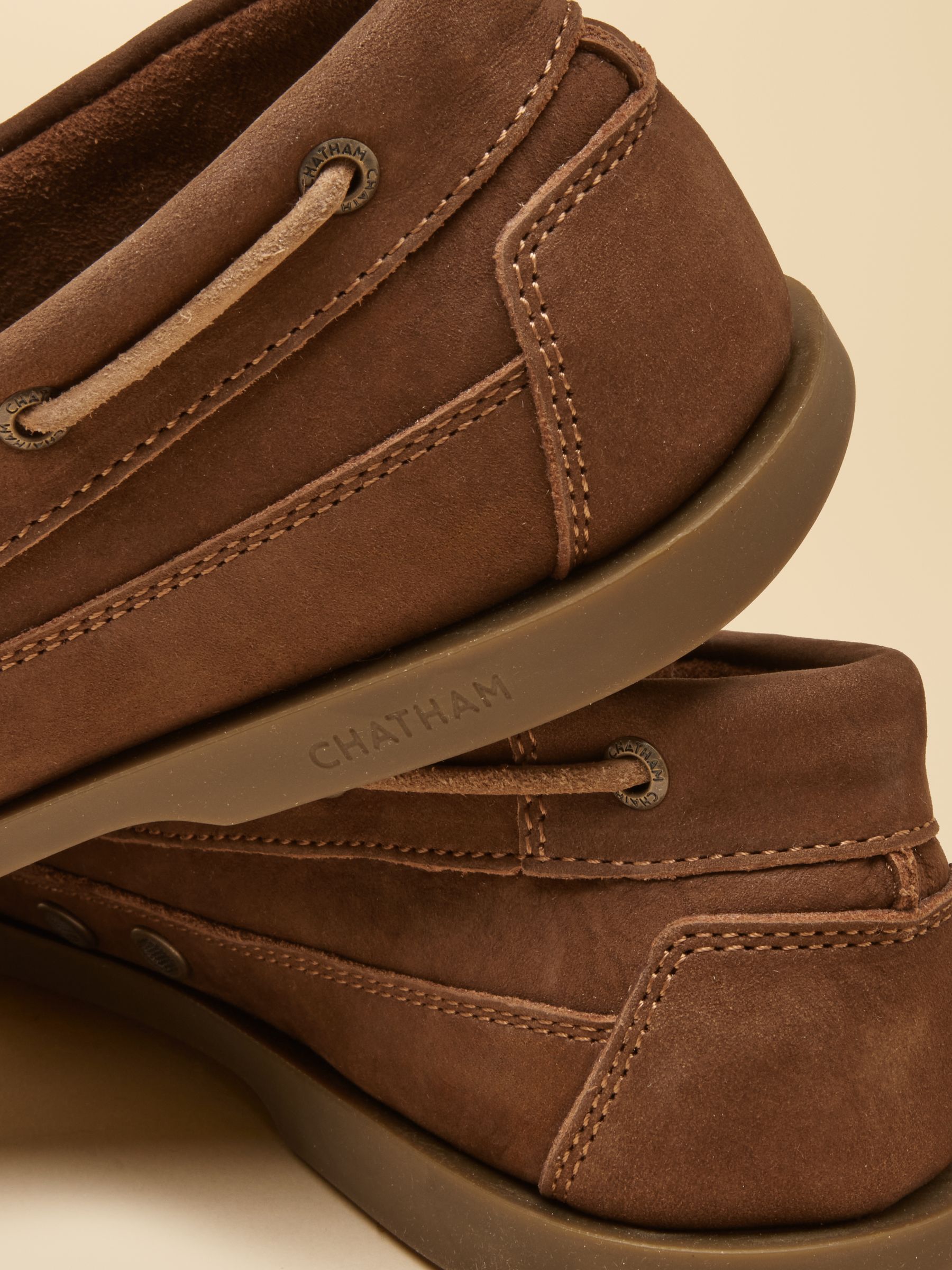 Joules X Chatham Tan Cove Deck Shoes - Image 5 of 7