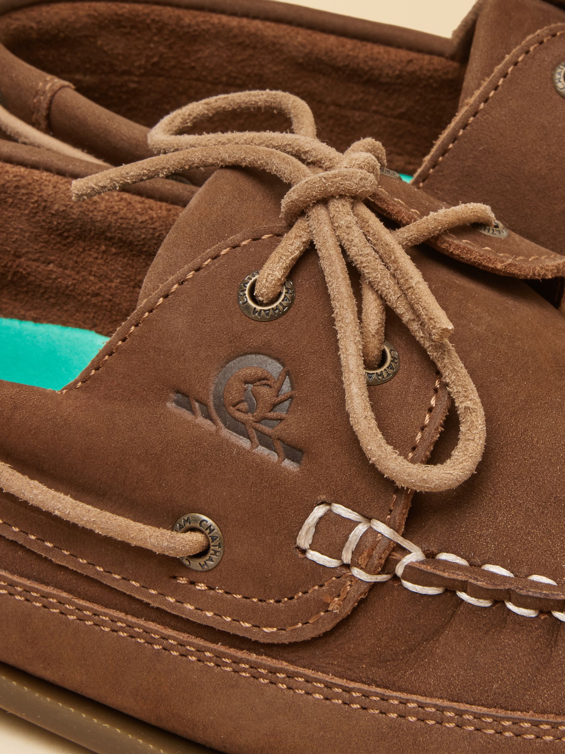 Joules X Chatham Tan Cove Deck Shoes - Image 6 of 7