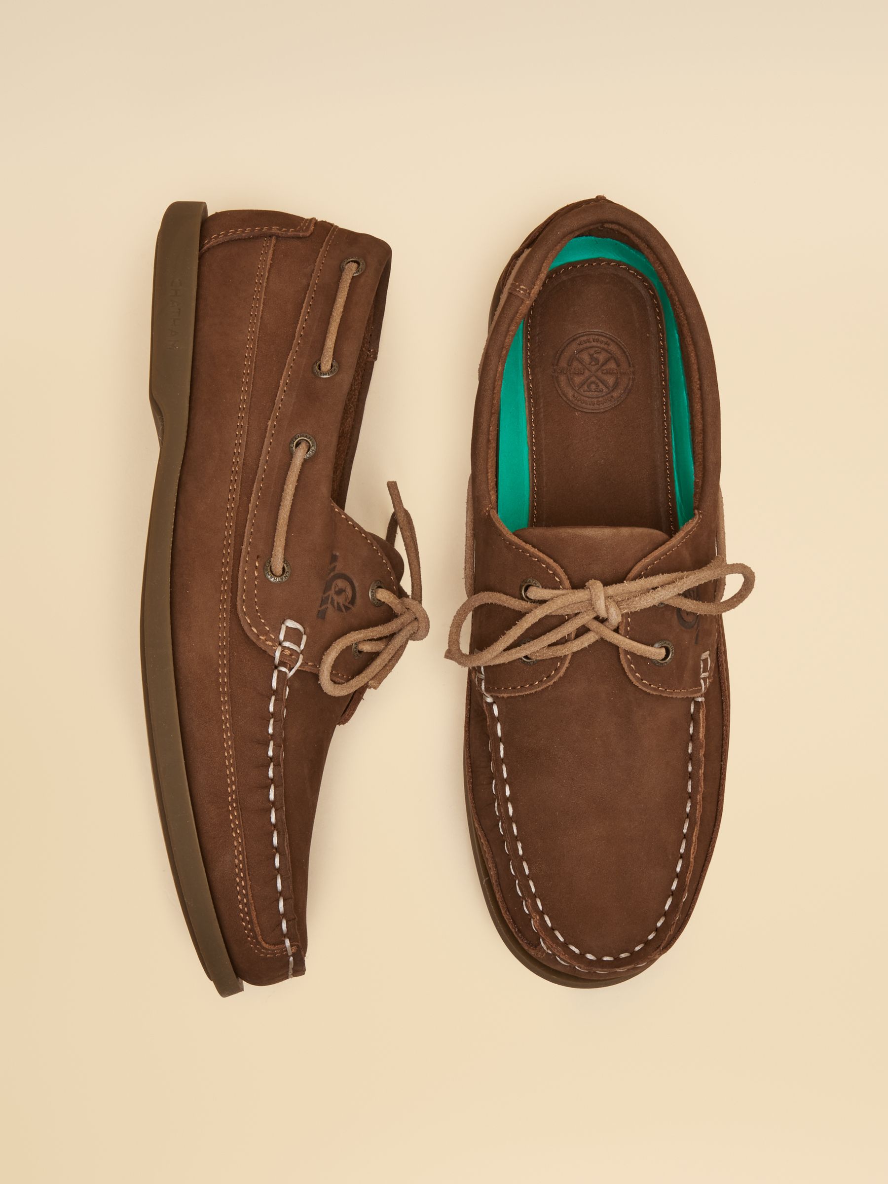 Joules X Chatham Tan Cove Deck Shoes - Image 7 of 7