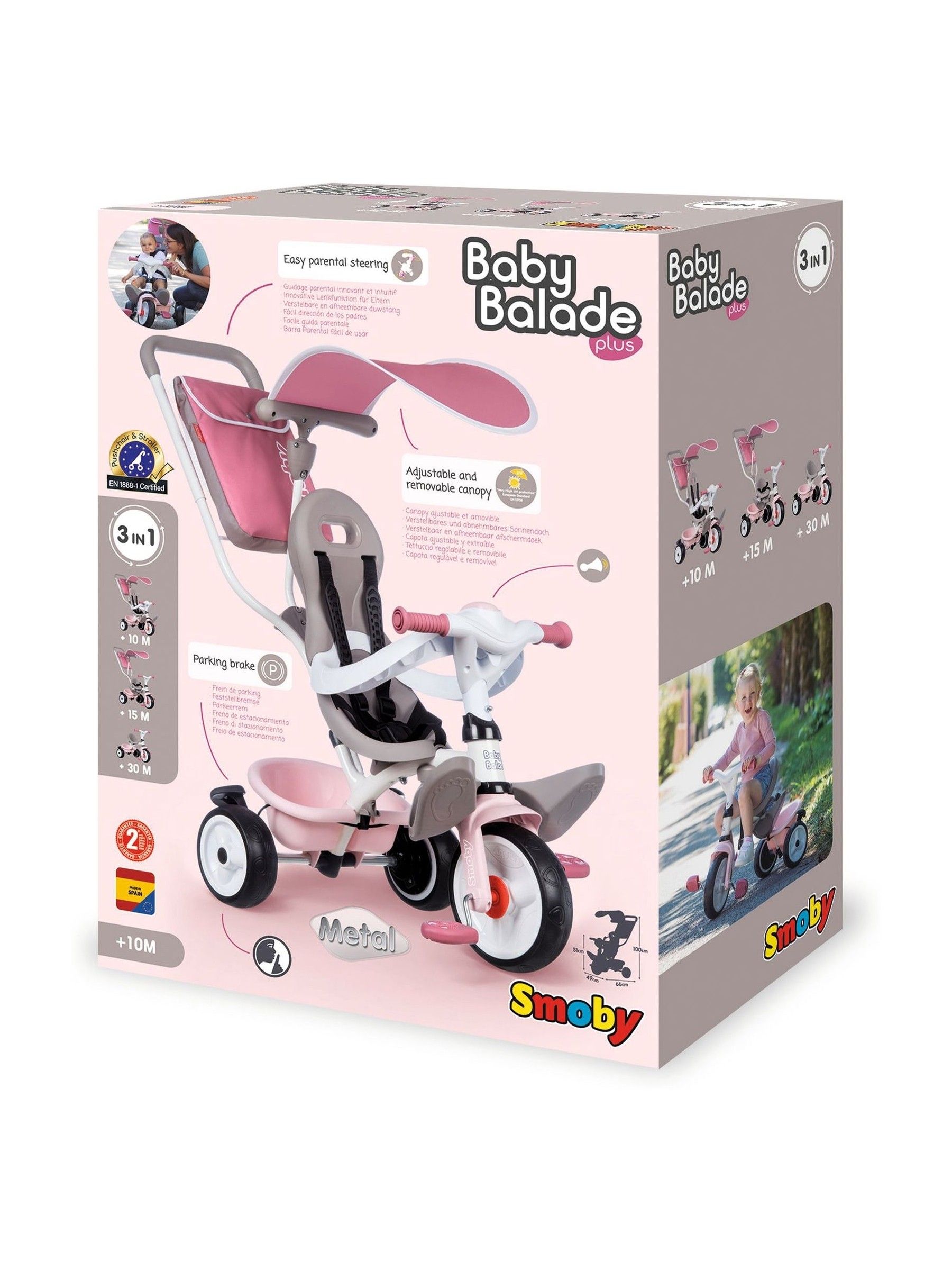 Smoby Pink Baby Balade - Image 6 of 6