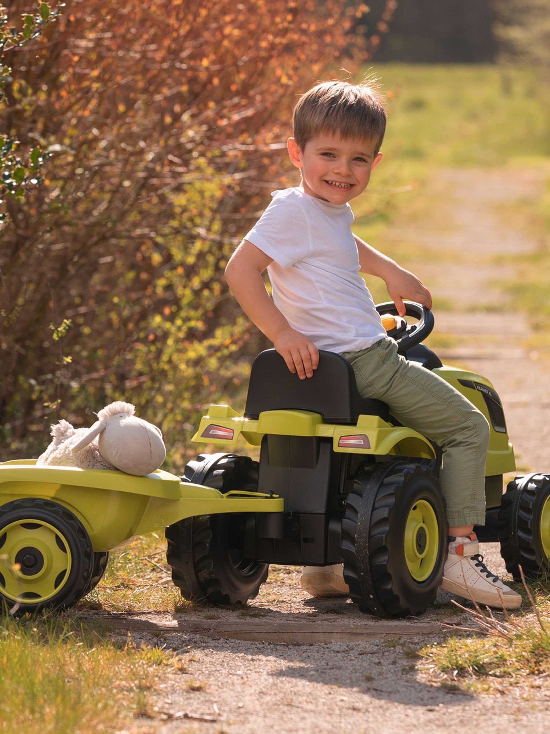 Smoby Green Farmer XL Tractor and Trailer - Image 2 of 6