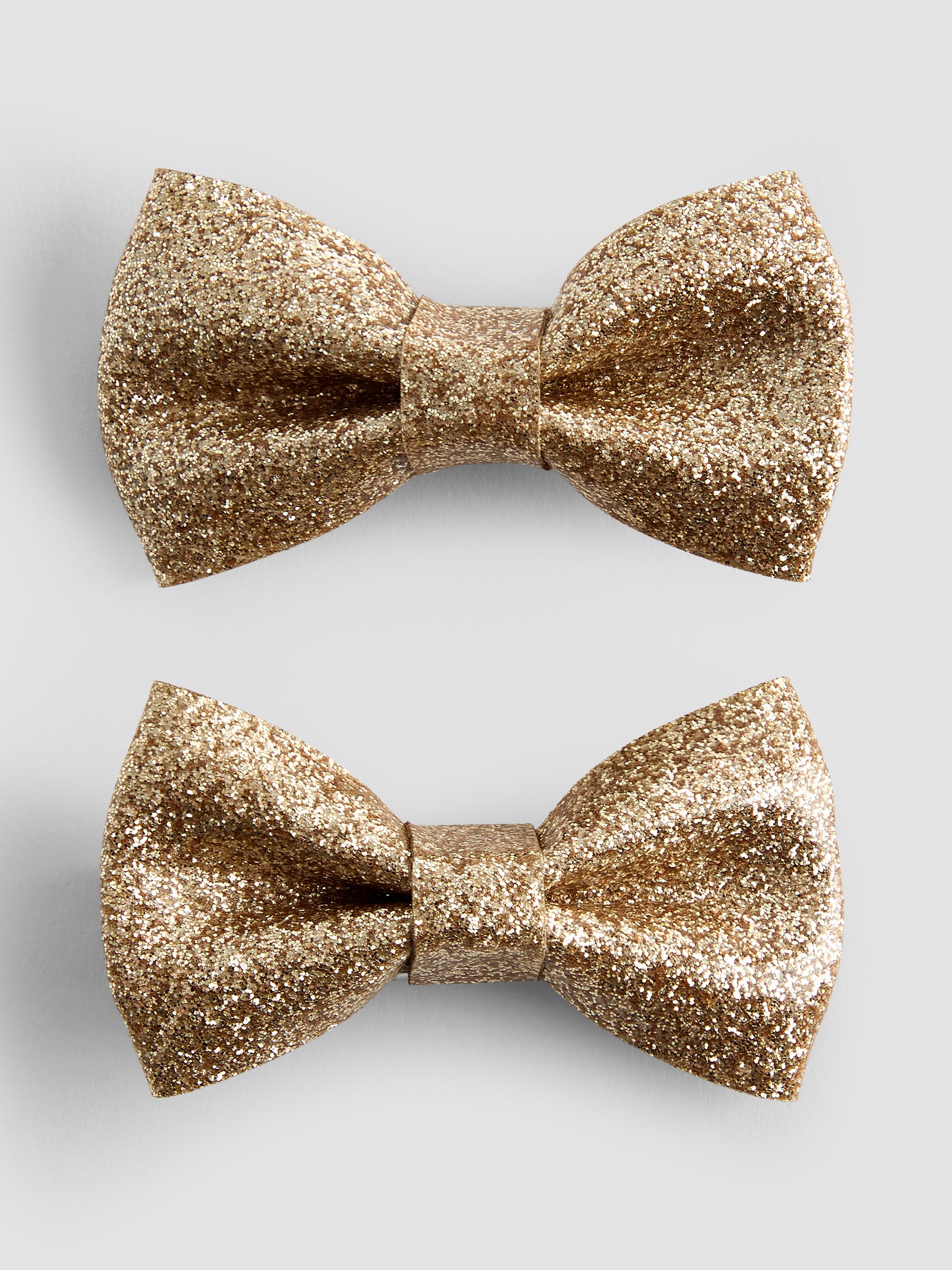 Gold 2-Pack Glitter Bows - Image 1 of 3