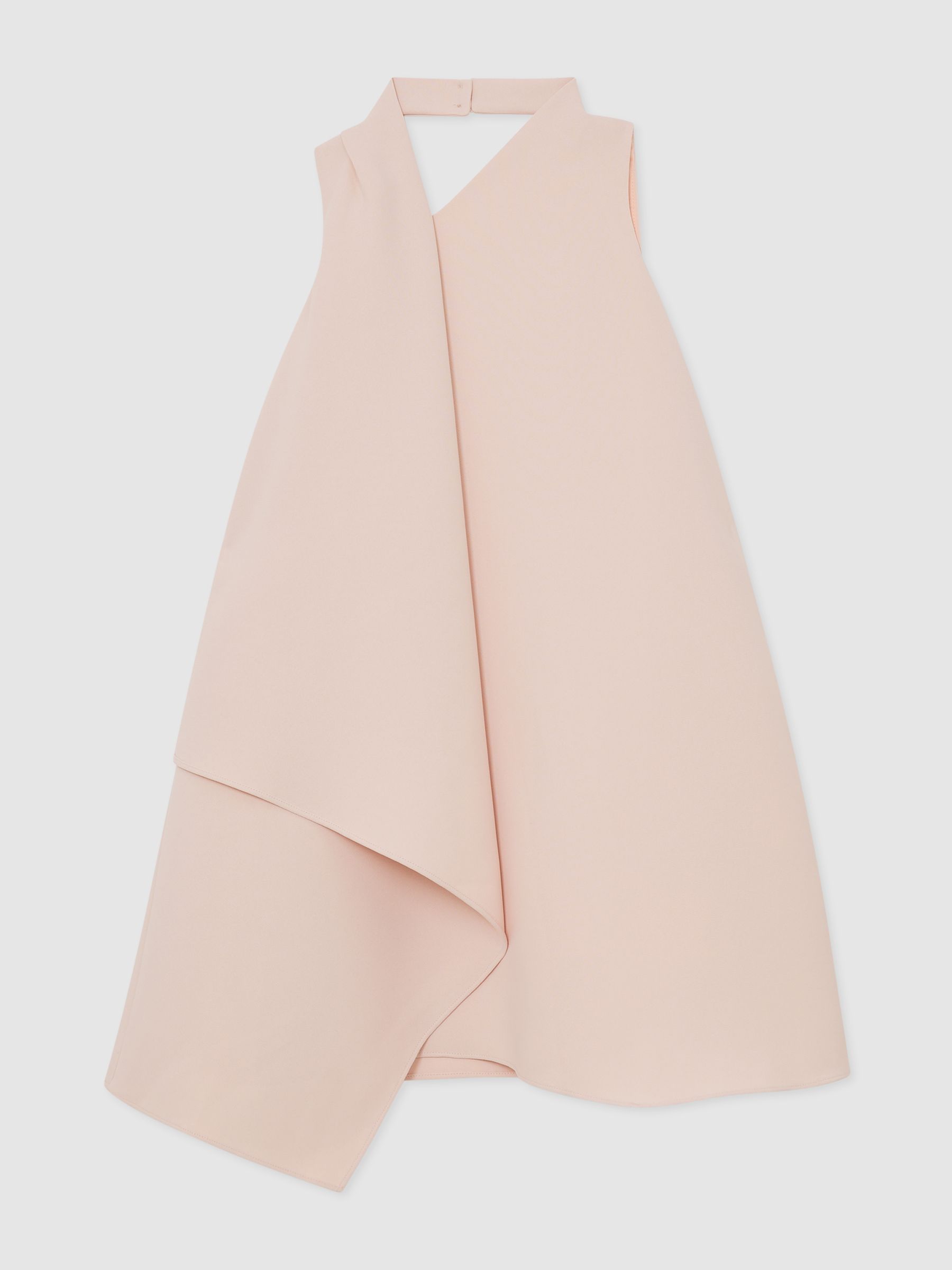 Draped Sleeveless Shift Dress in Pink - Image 1 of 4